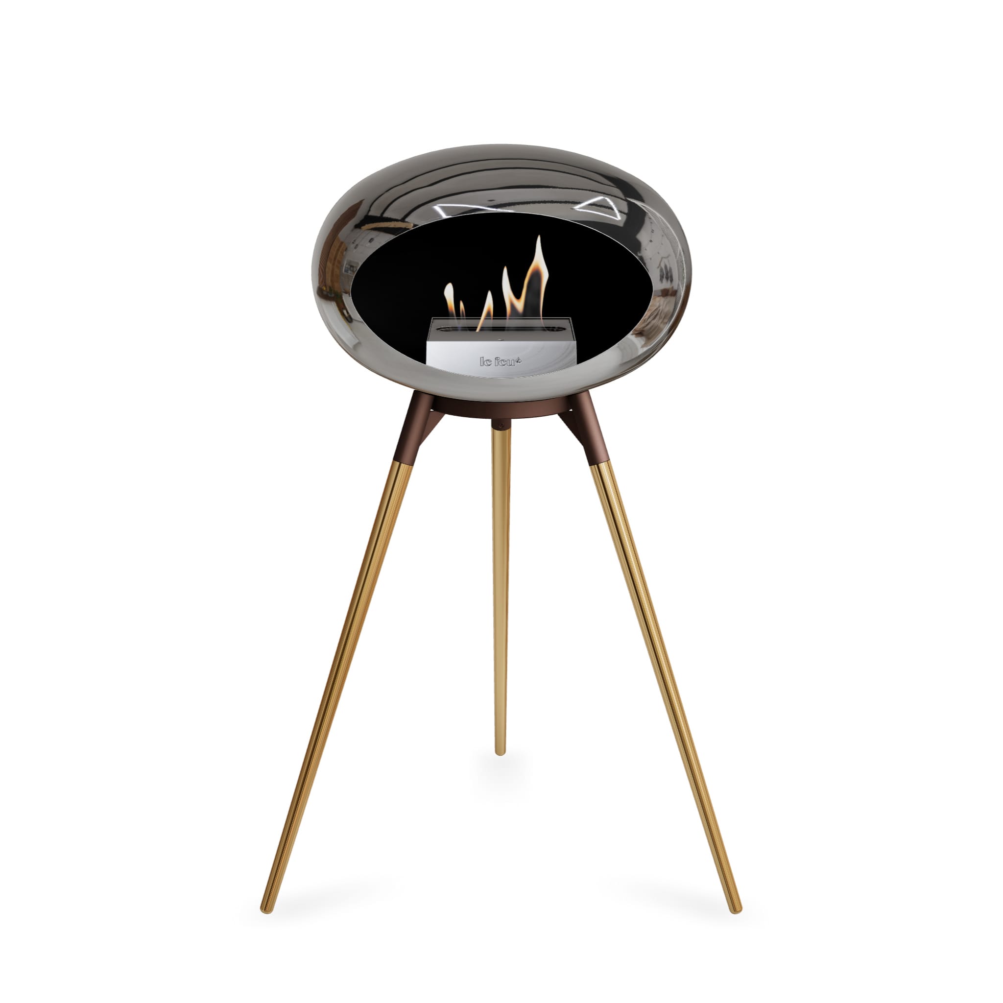 Le Feu Ground High Dome - Chromed Silver