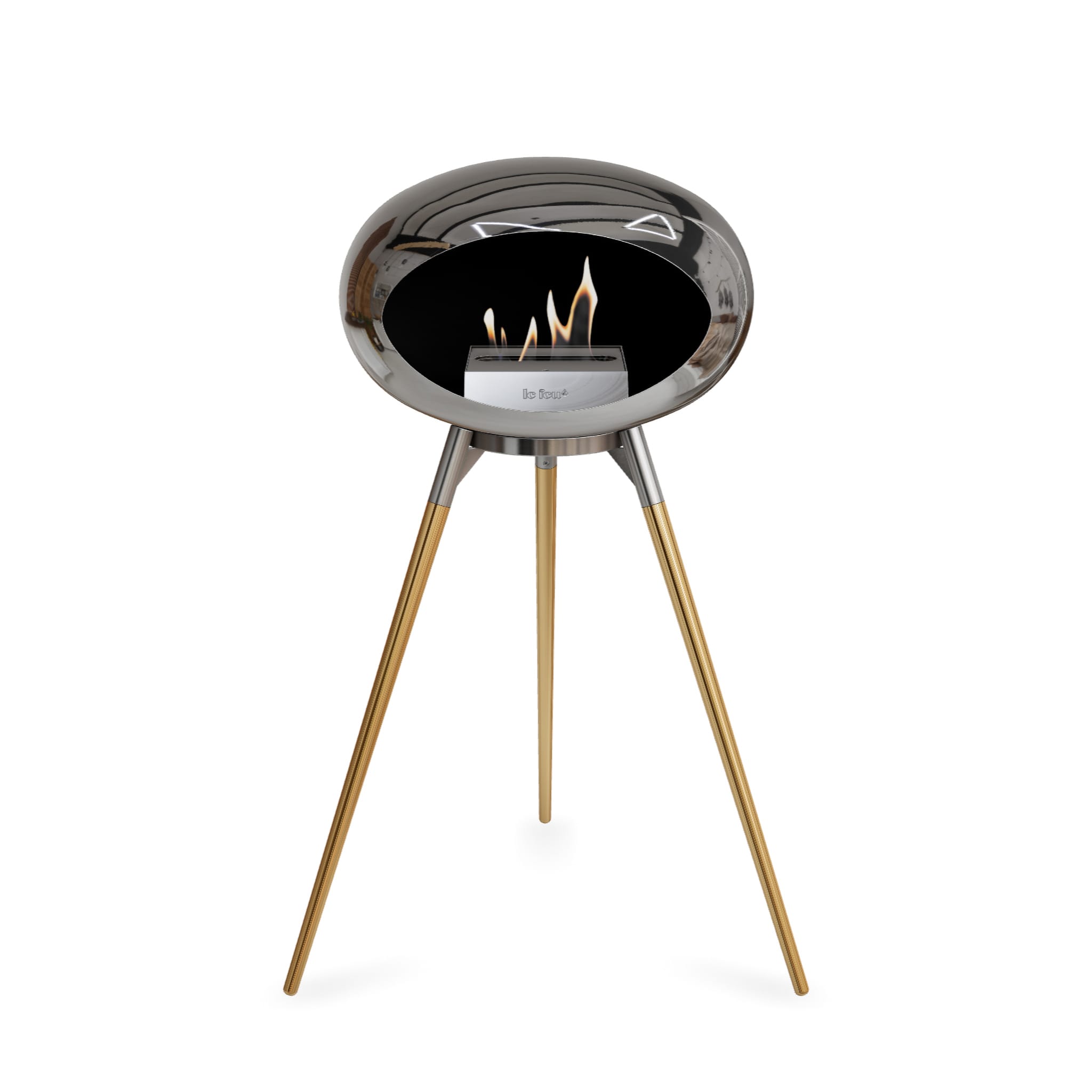 Le Feu Ground High Dome - Chromed Silver