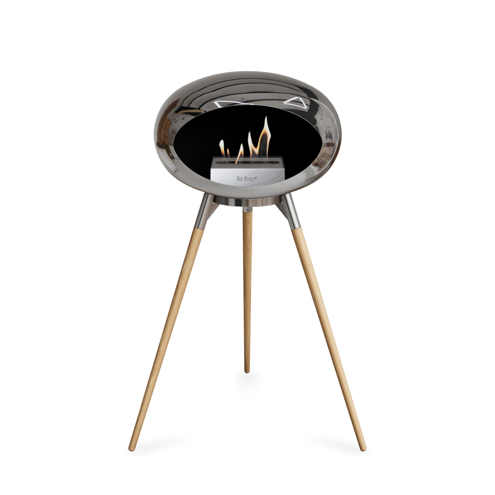 Le Feu Ground High Dome - Chromed Silver