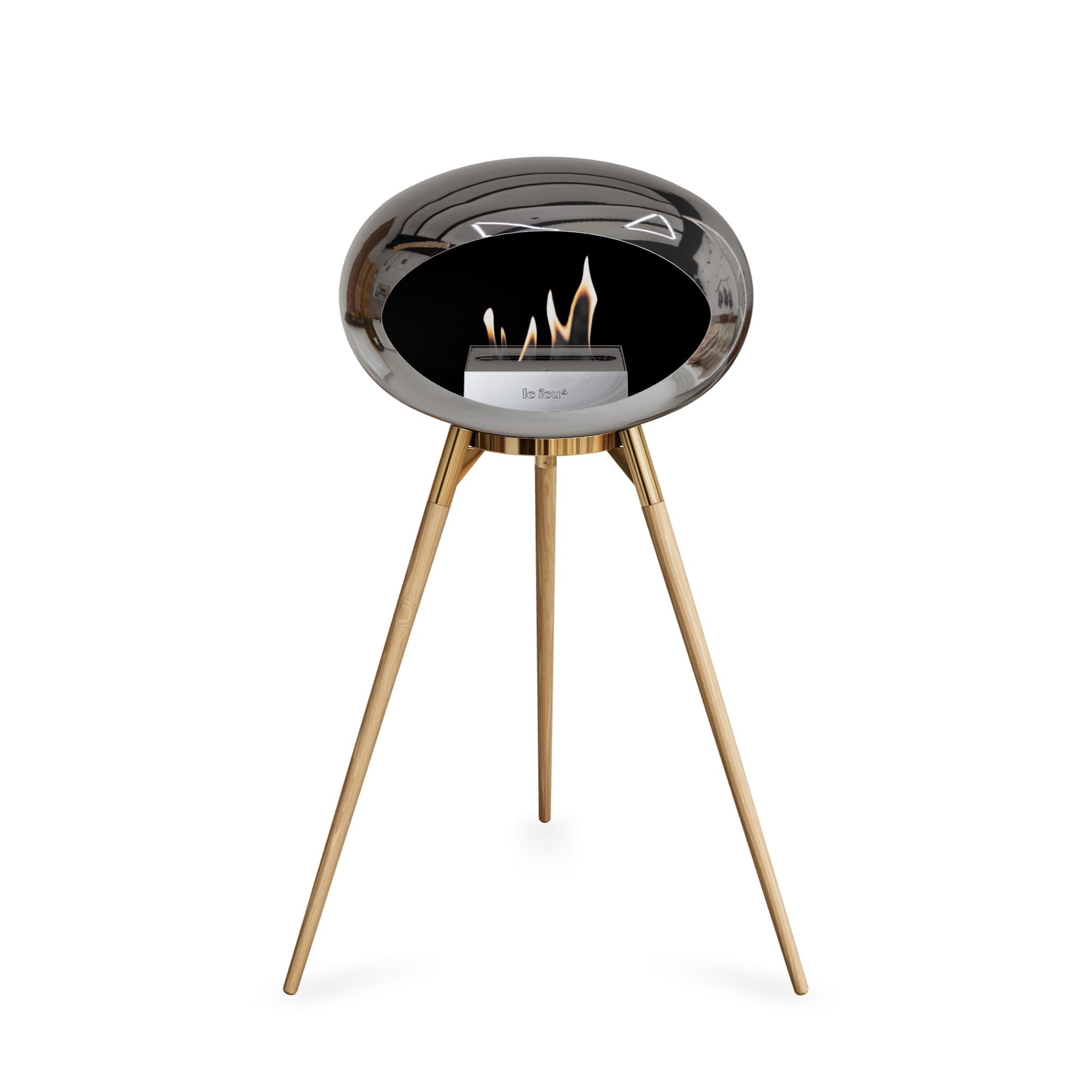 Le Feu Ground High Dome - Chromed Silver