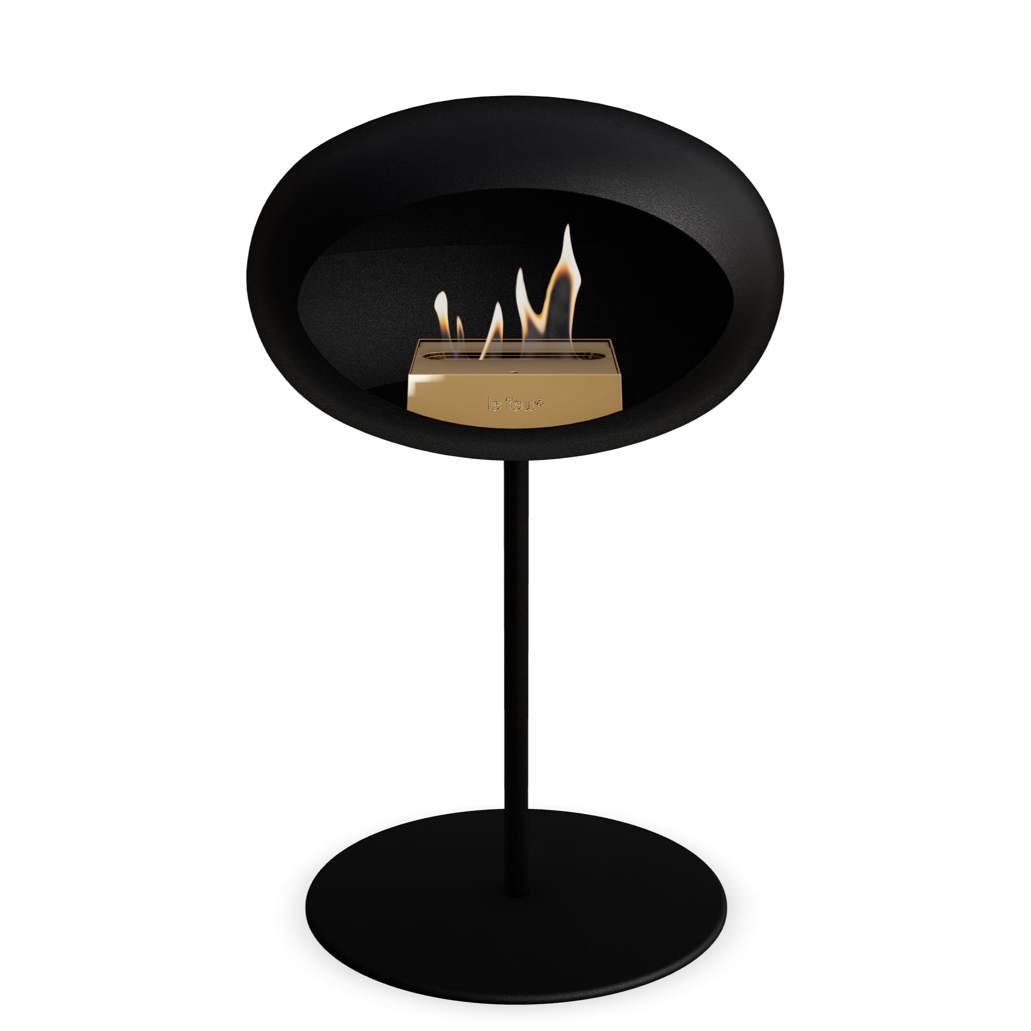 Le Feu Steel Low Dome - Black