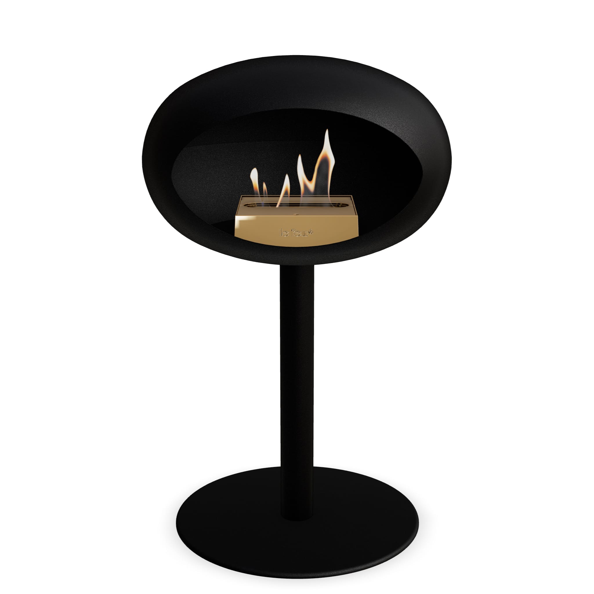 Le Feu Steel Low Dome - Black