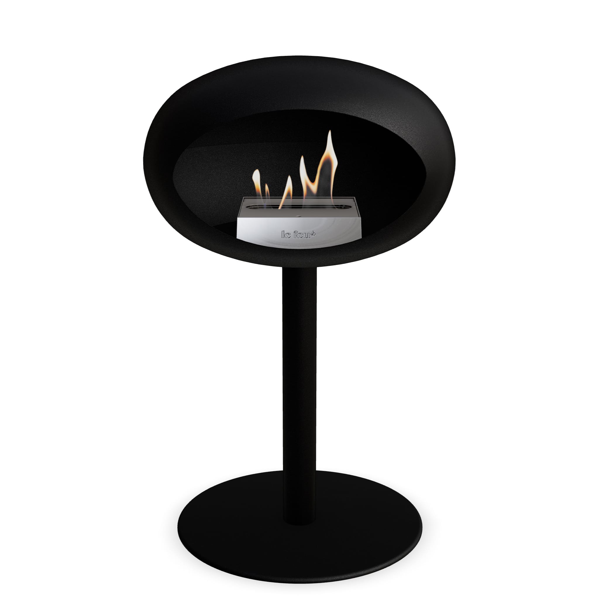 Le Feu Steel Low Dome - Black