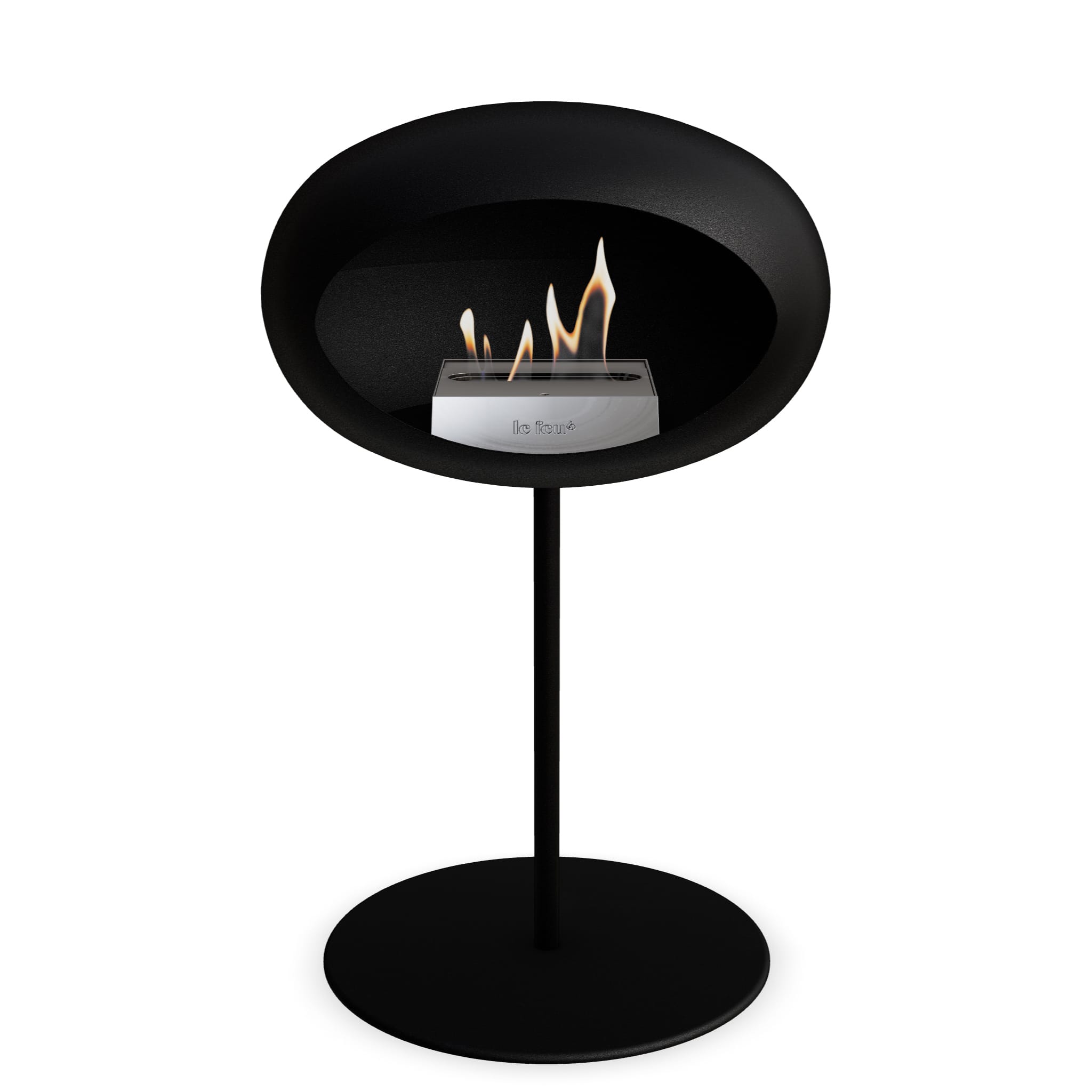 Le Feu Steel Low Dome - Black