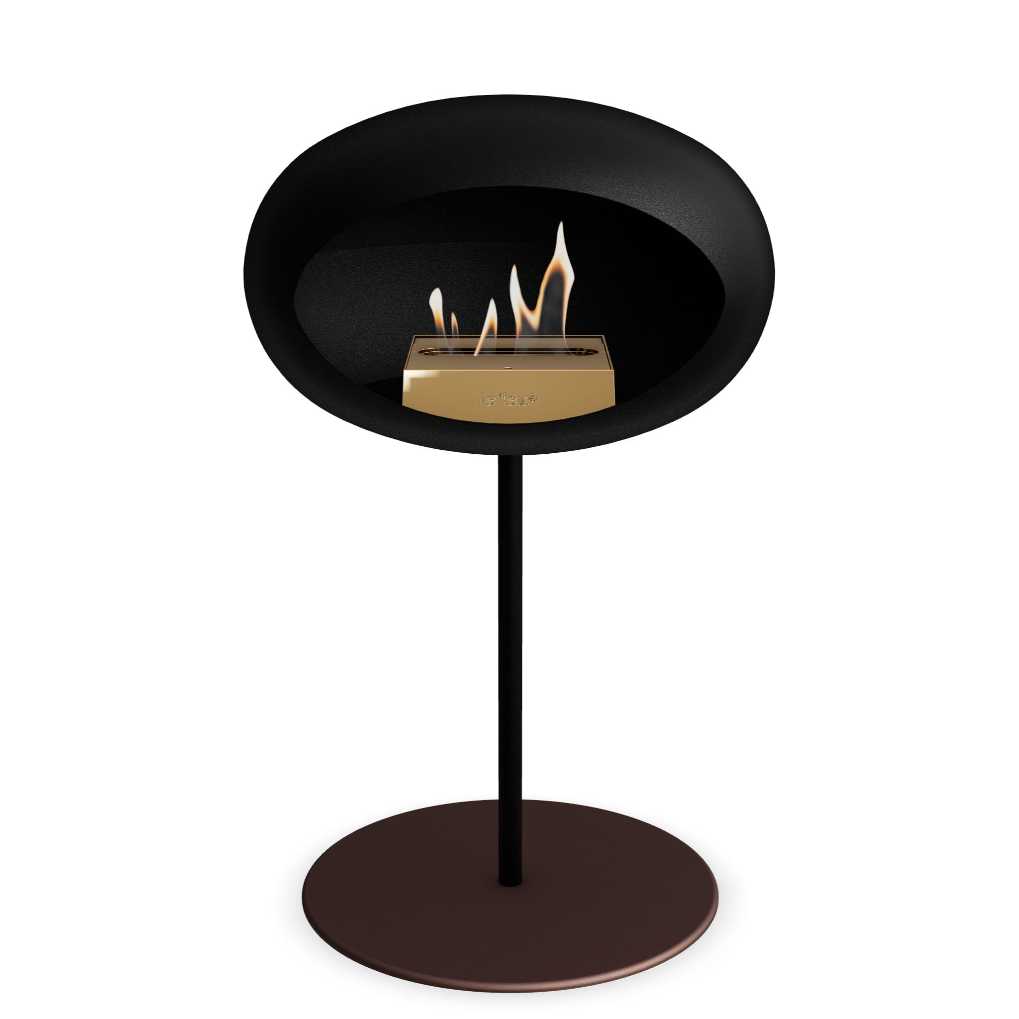 Le Feu Steel Low Dome - Black