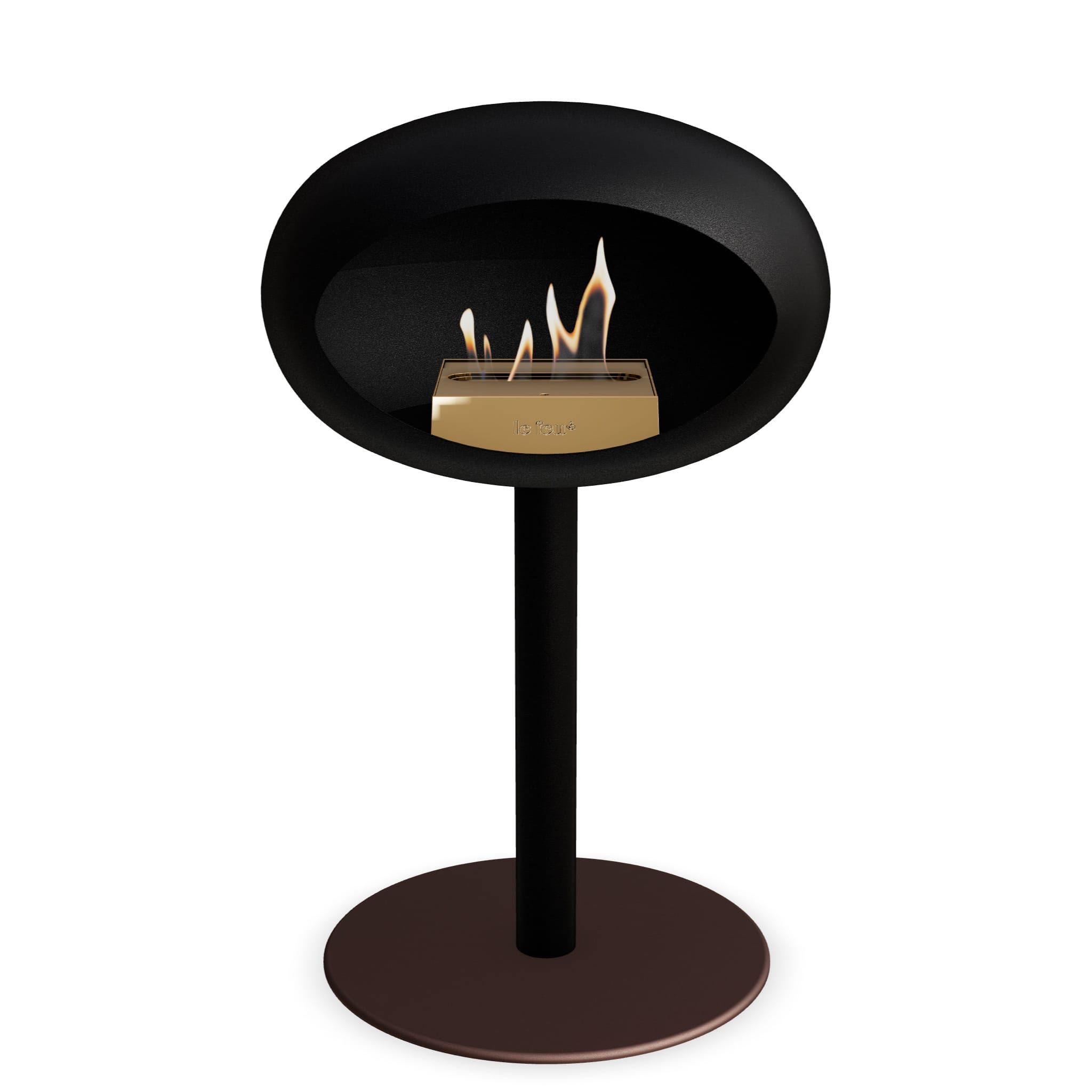 Le Feu Steel Low Dome - Black