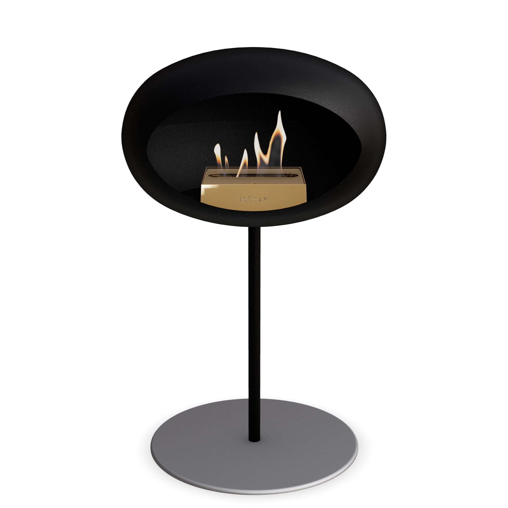 Le Feu Steel Low Dome - Black