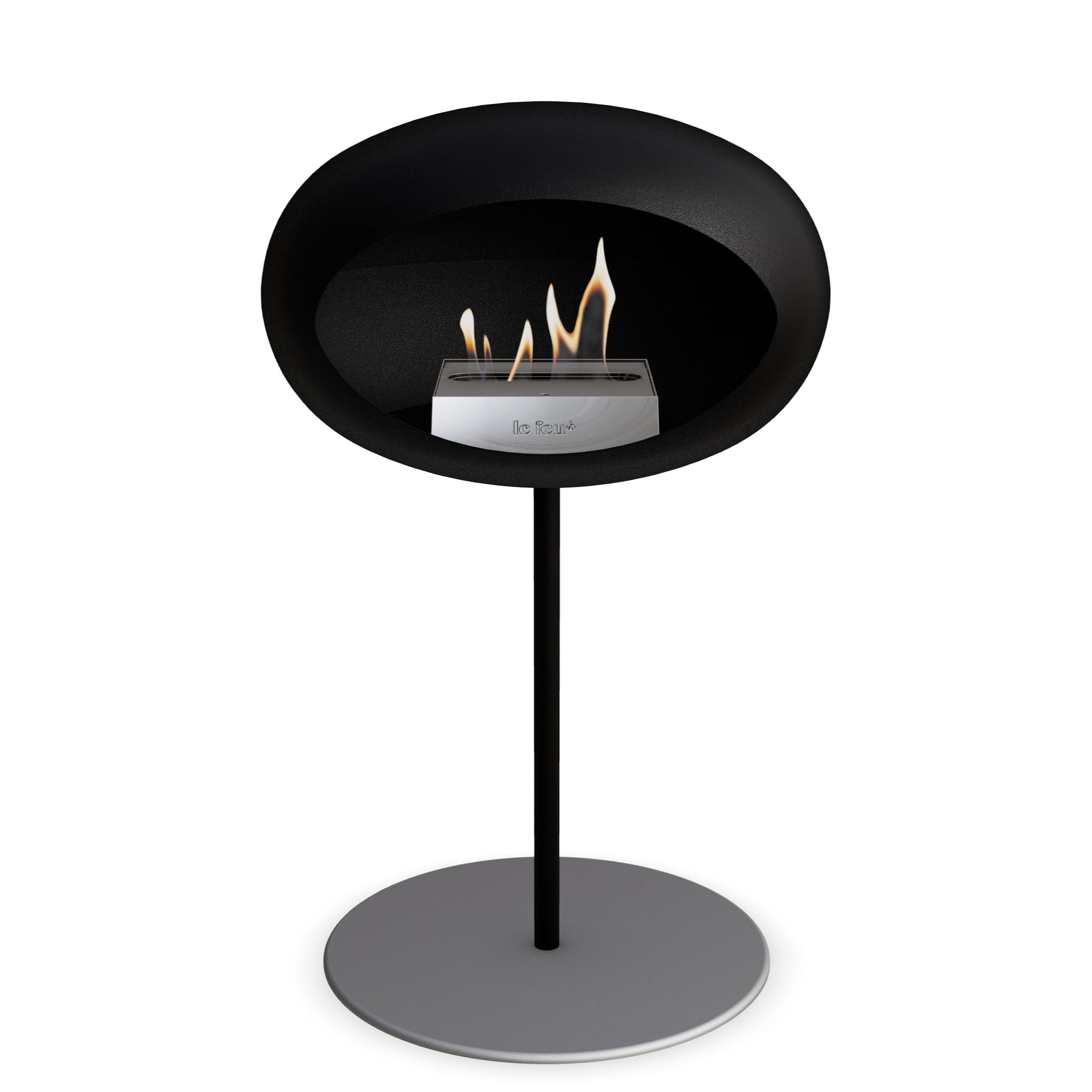 Le Feu Steel Low Dome - Black
