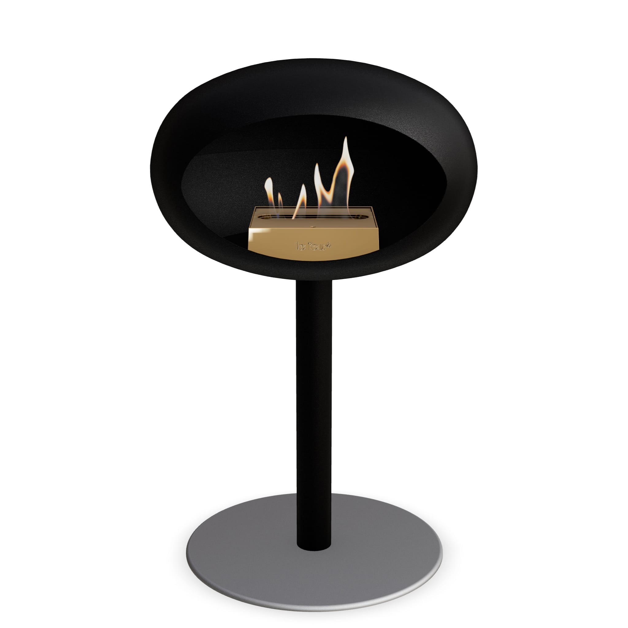 Le Feu Steel Low Dome - Black