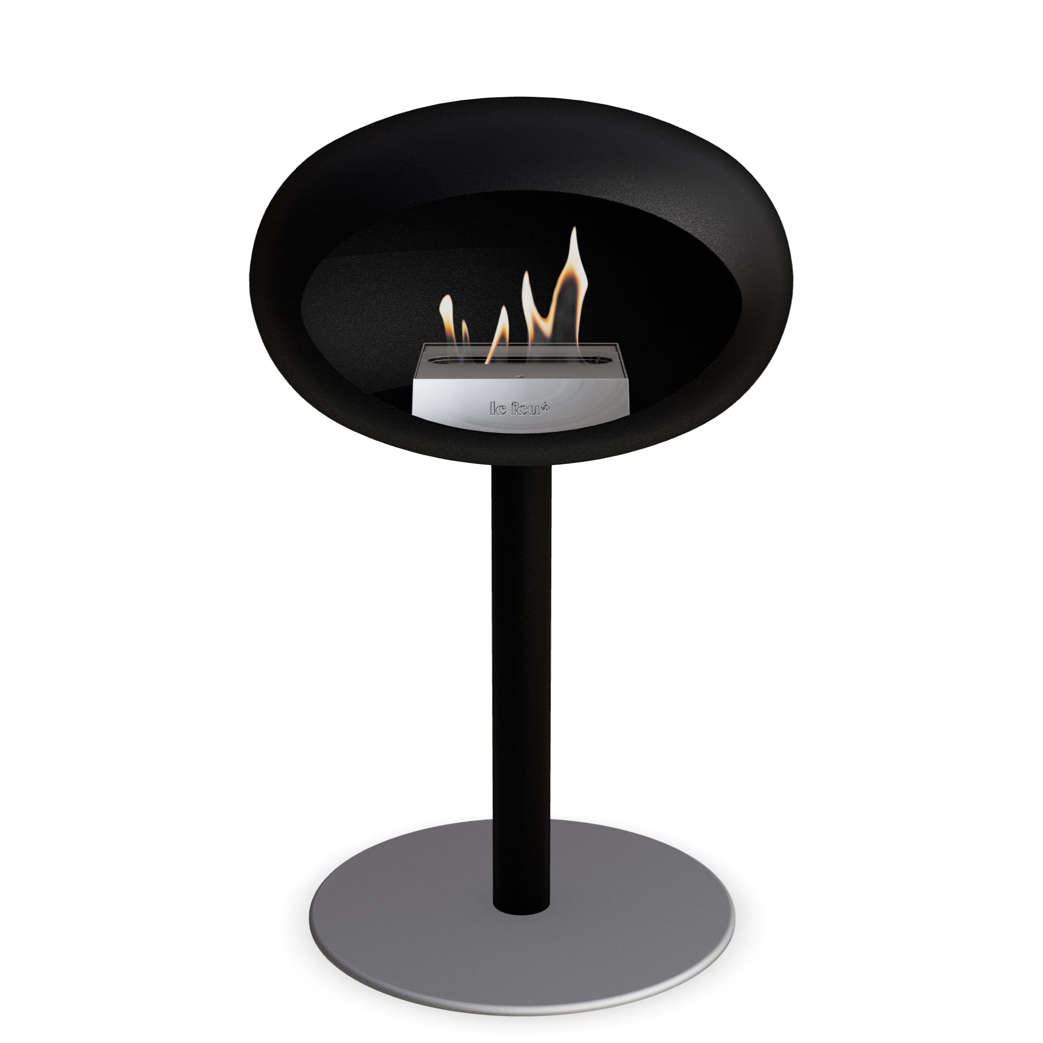 Le Feu Steel Low Dome - Black