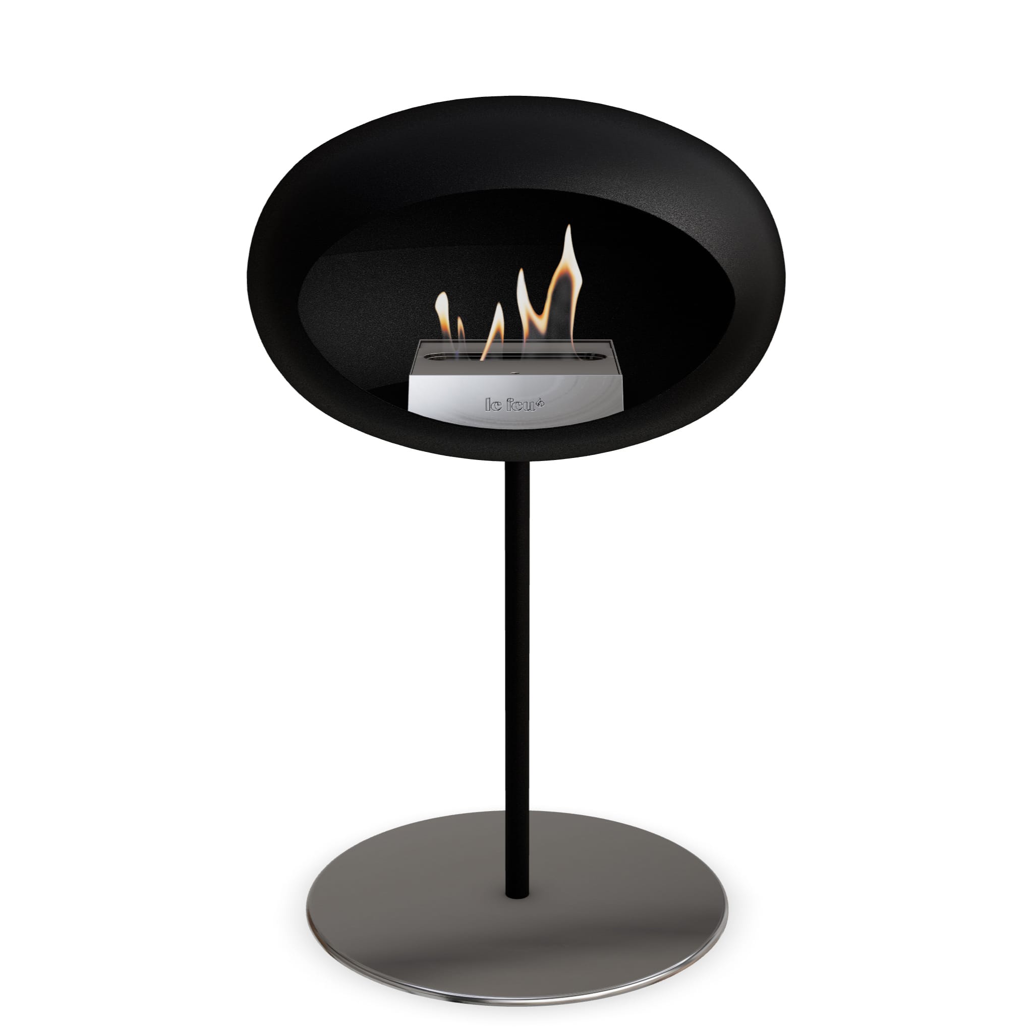 Le Feu Steel Low Dome - Black