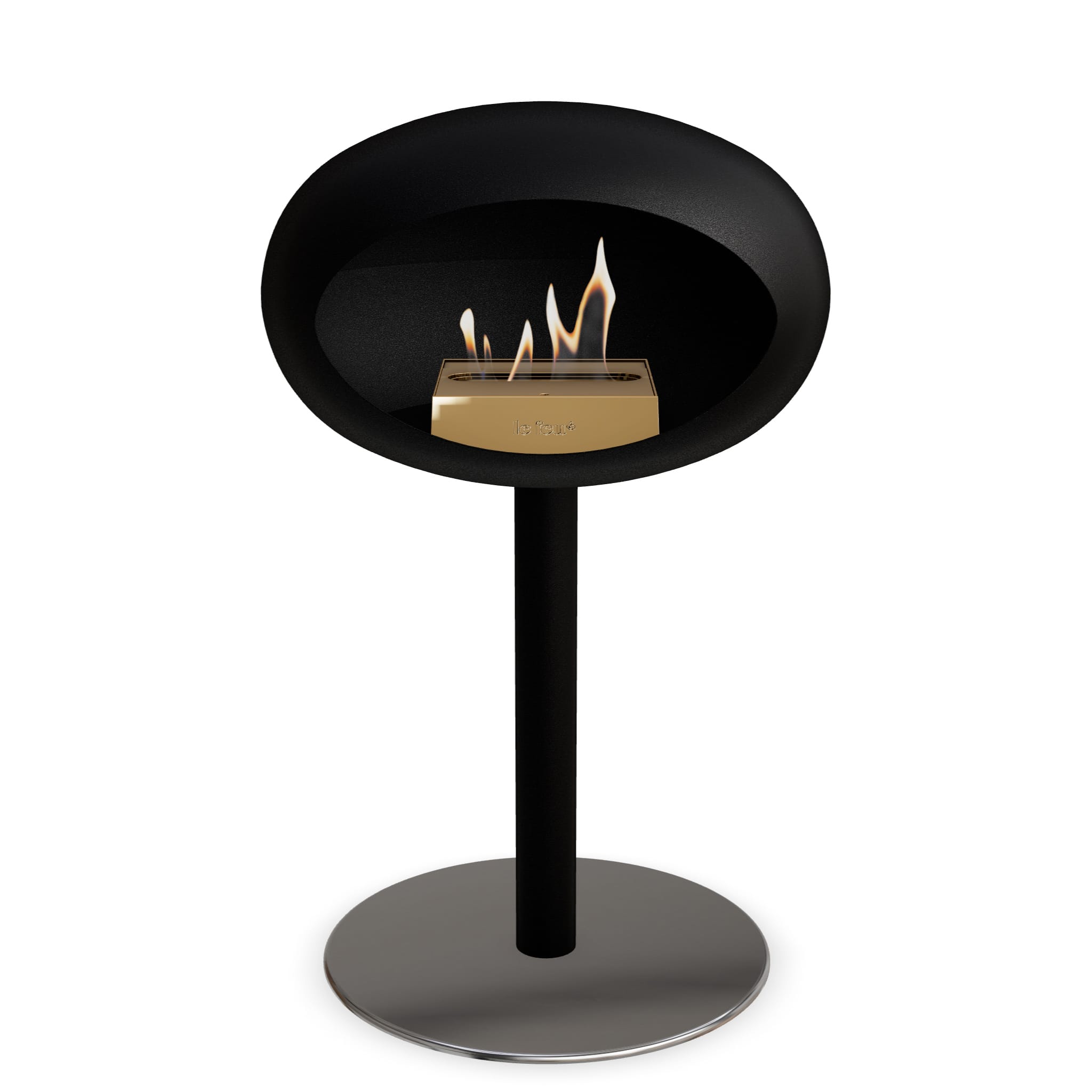 Le Feu Steel Low Dome - Black