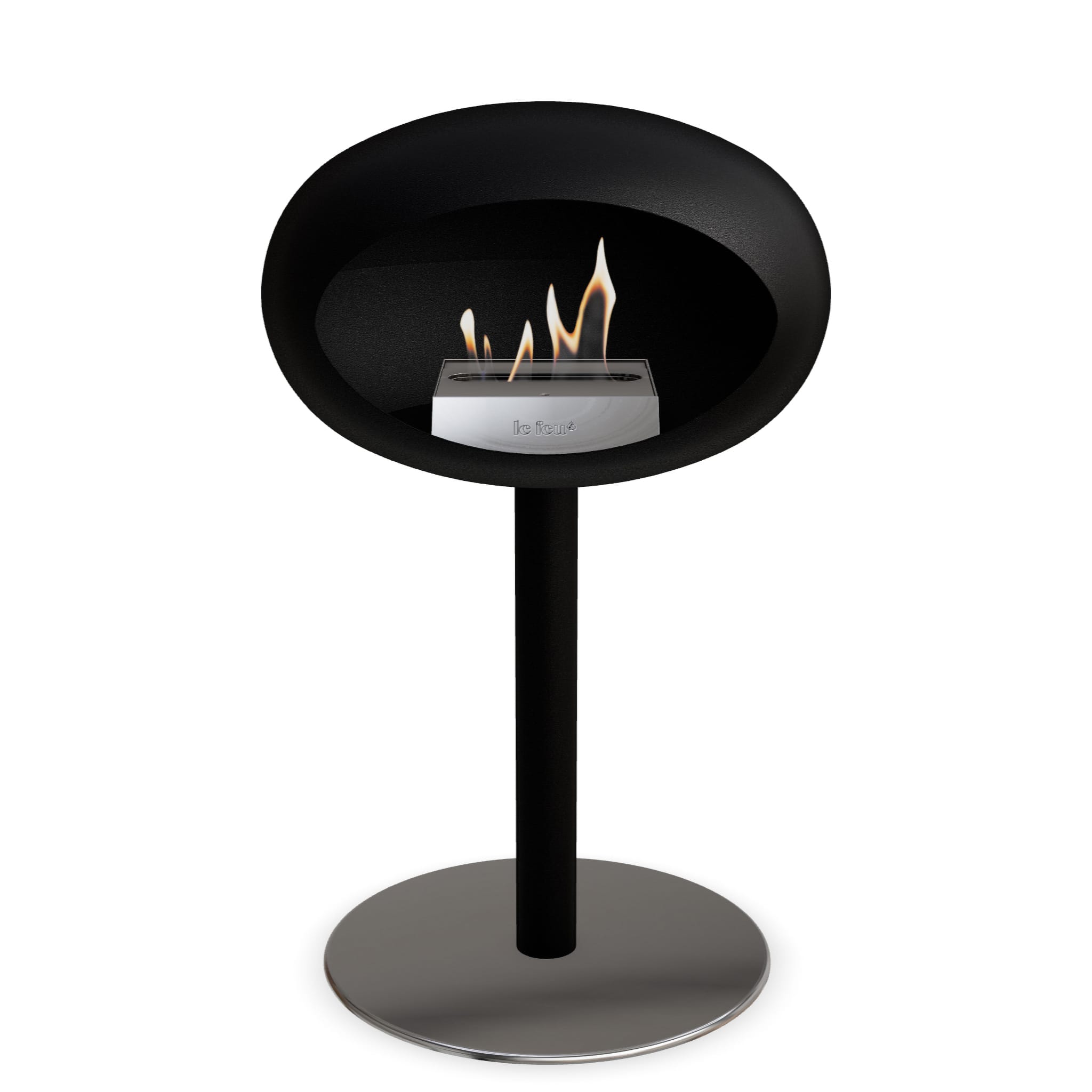 Le Feu Steel Low Dome - Black