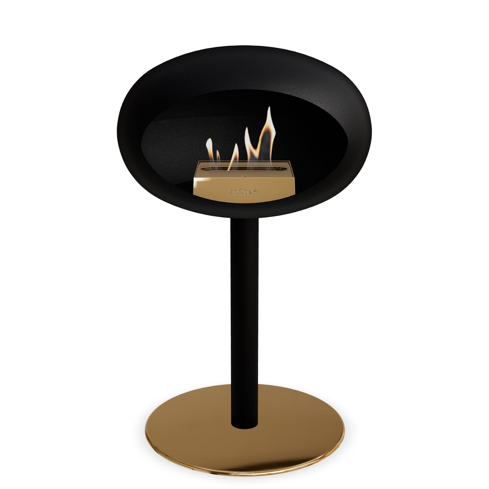 Le Feu Steel Low Dome - Black