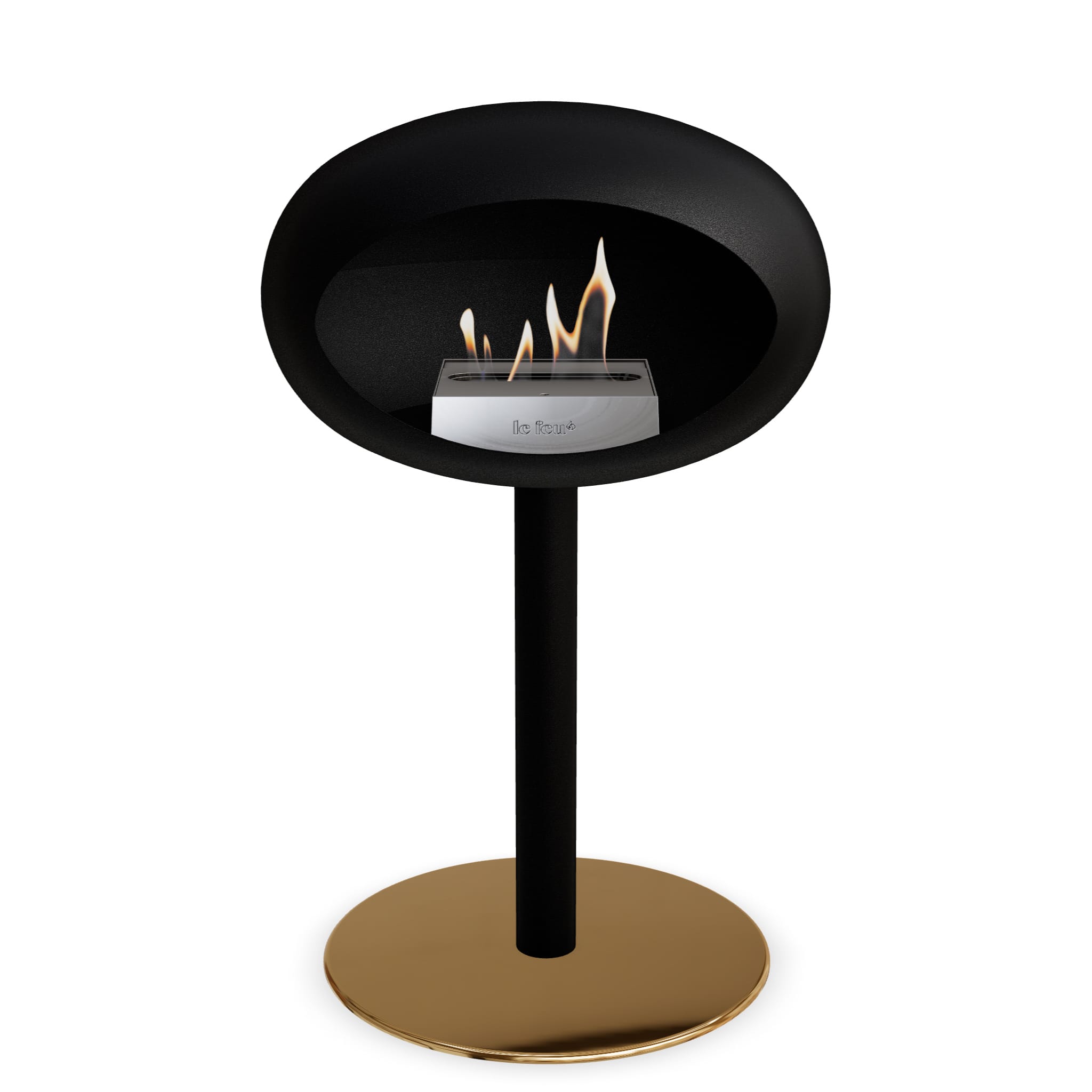 Le Feu Steel Low Dome - Black