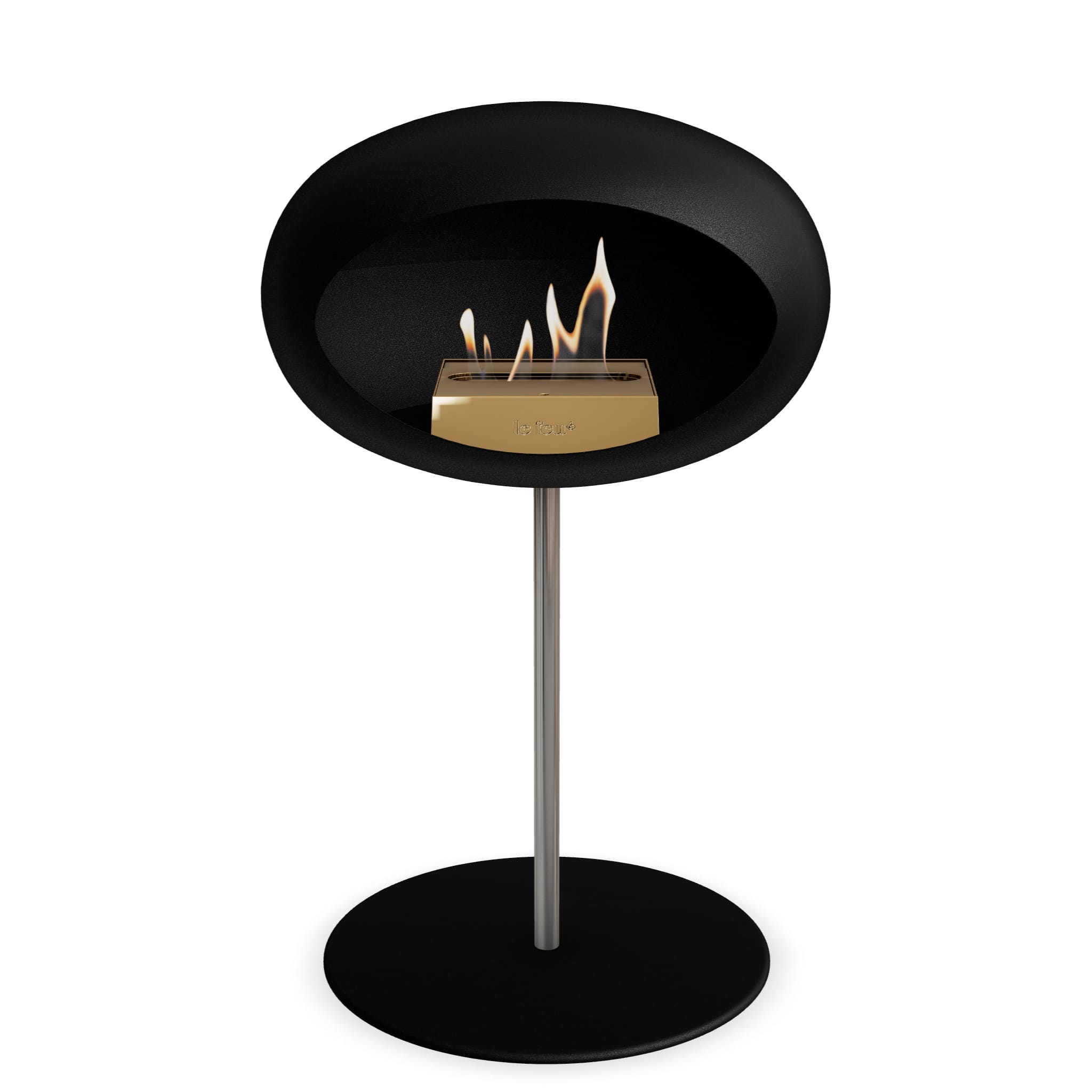 Le Feu Steel Low Dome - Black