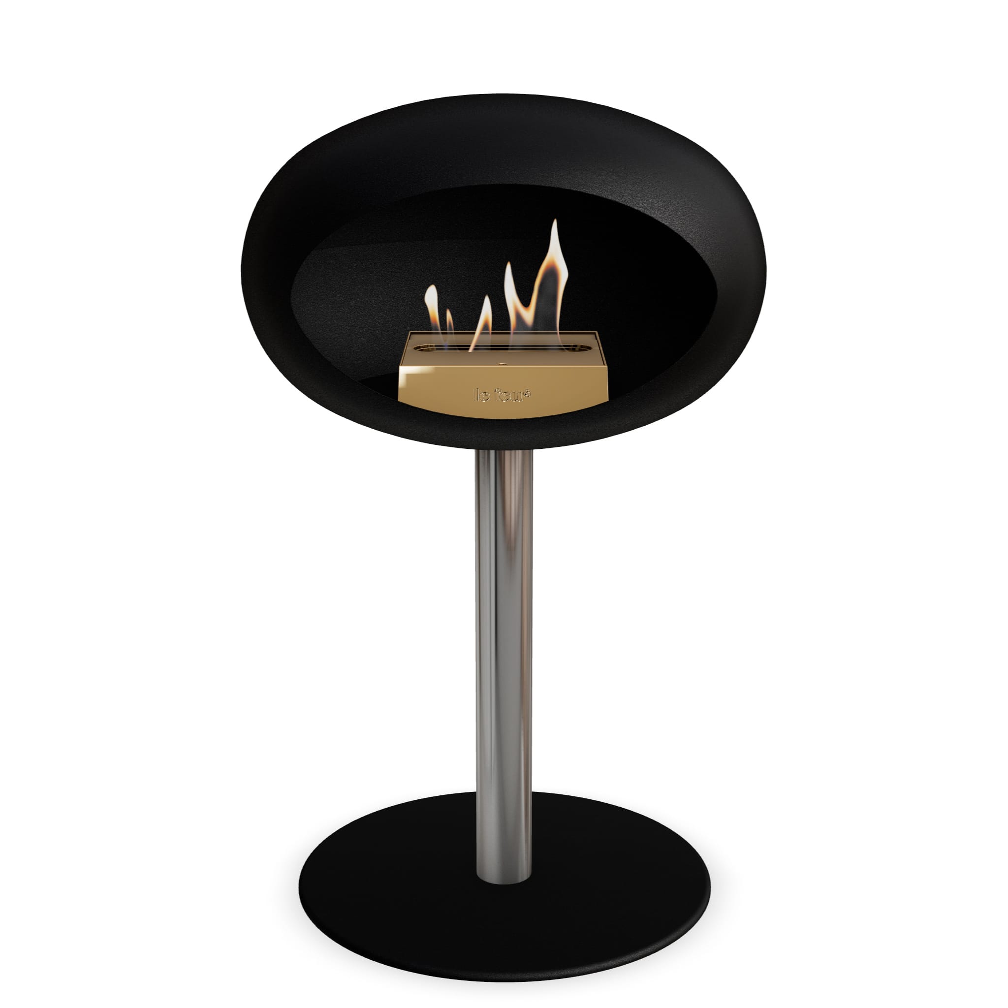 Le Feu Steel Low Dome - Black