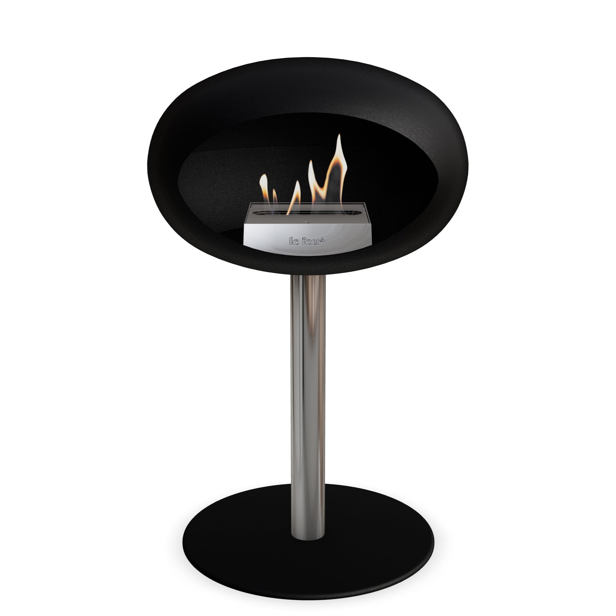 Le Feu Steel Low Dome - Black