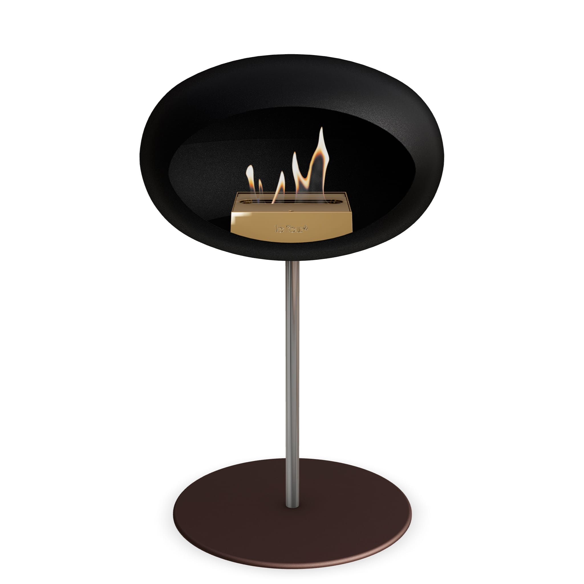 Le Feu Steel Low Dome - Black