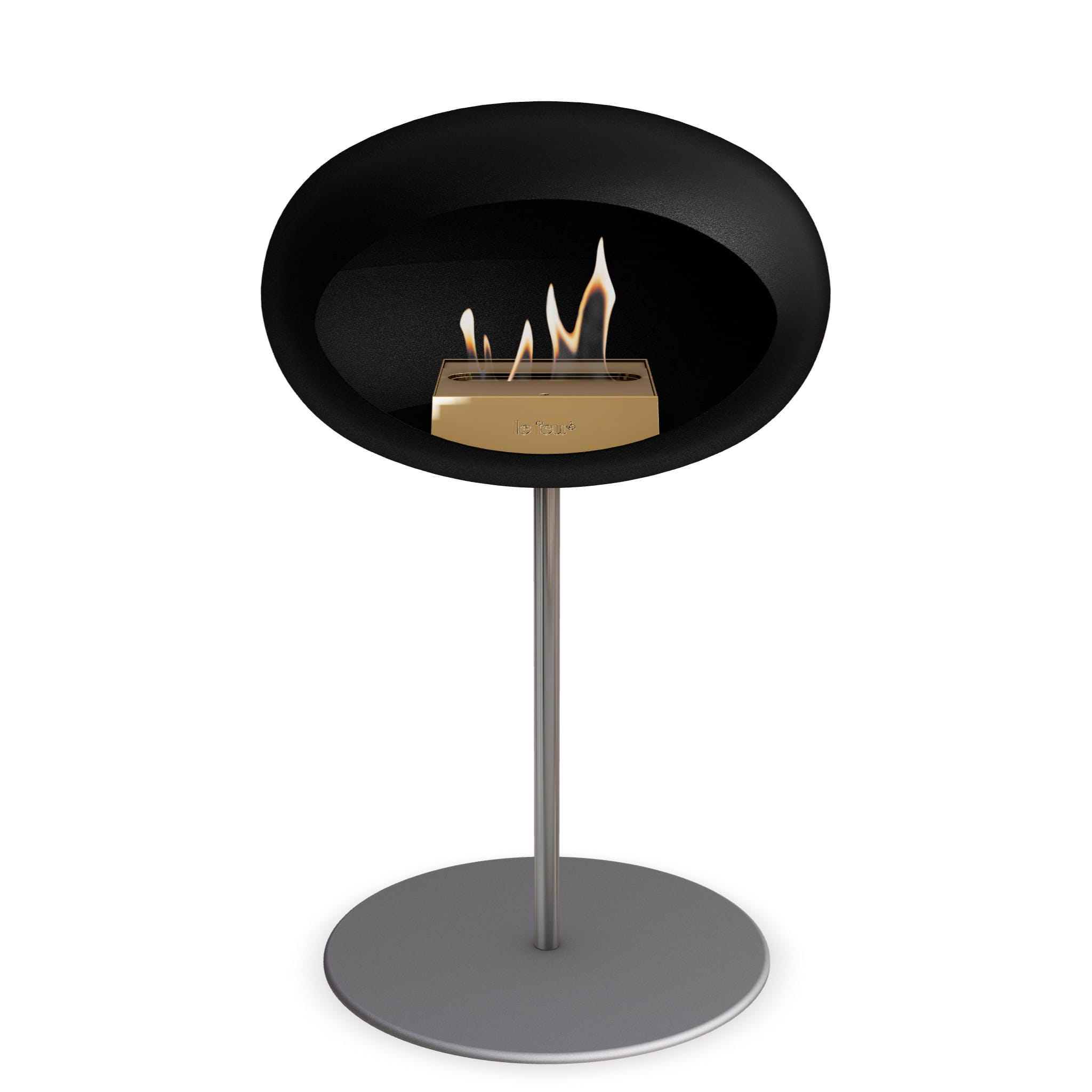 Le Feu Steel Low Dome - Black