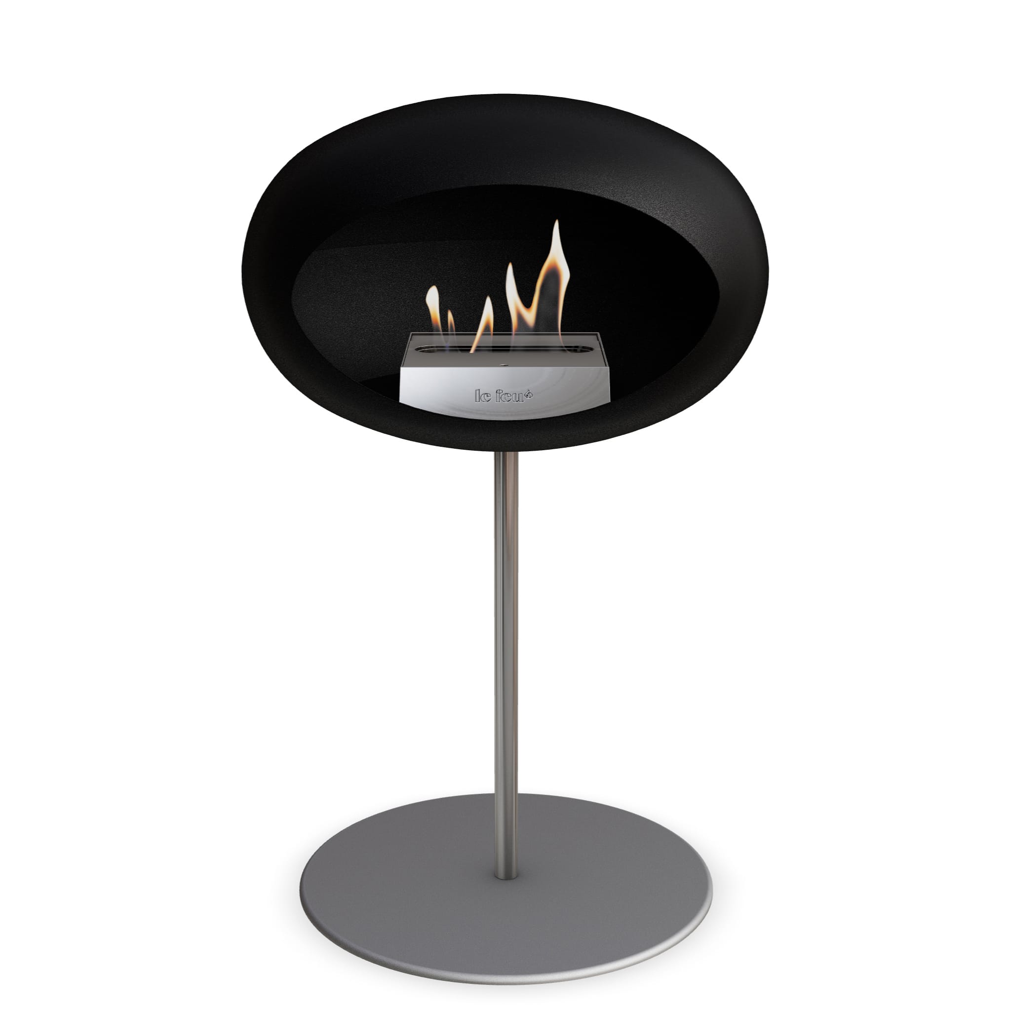 Le Feu Steel Low Dome - Black