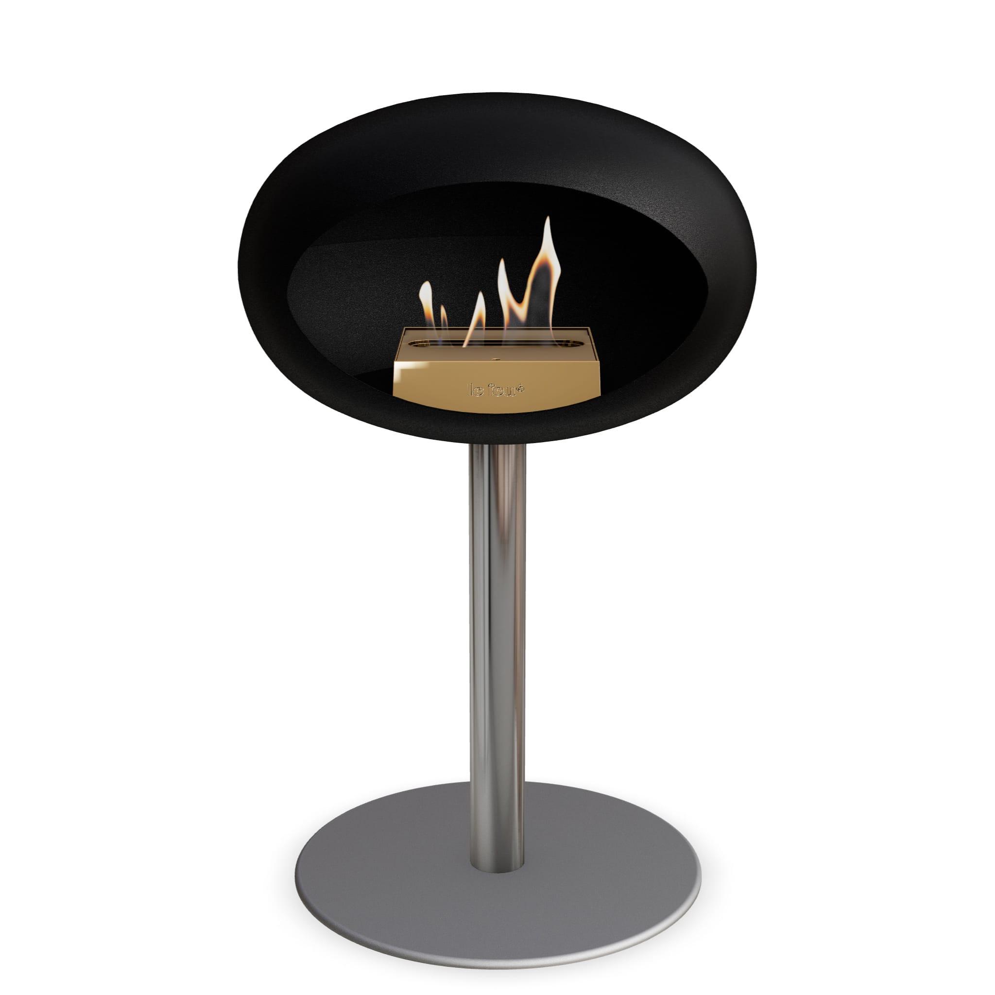 Le Feu Steel Low Dome - Black