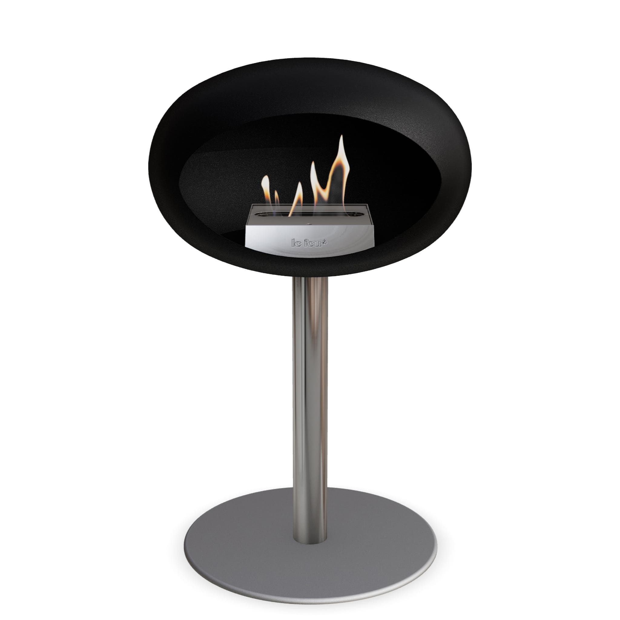 Le Feu Steel Low Dome - Black