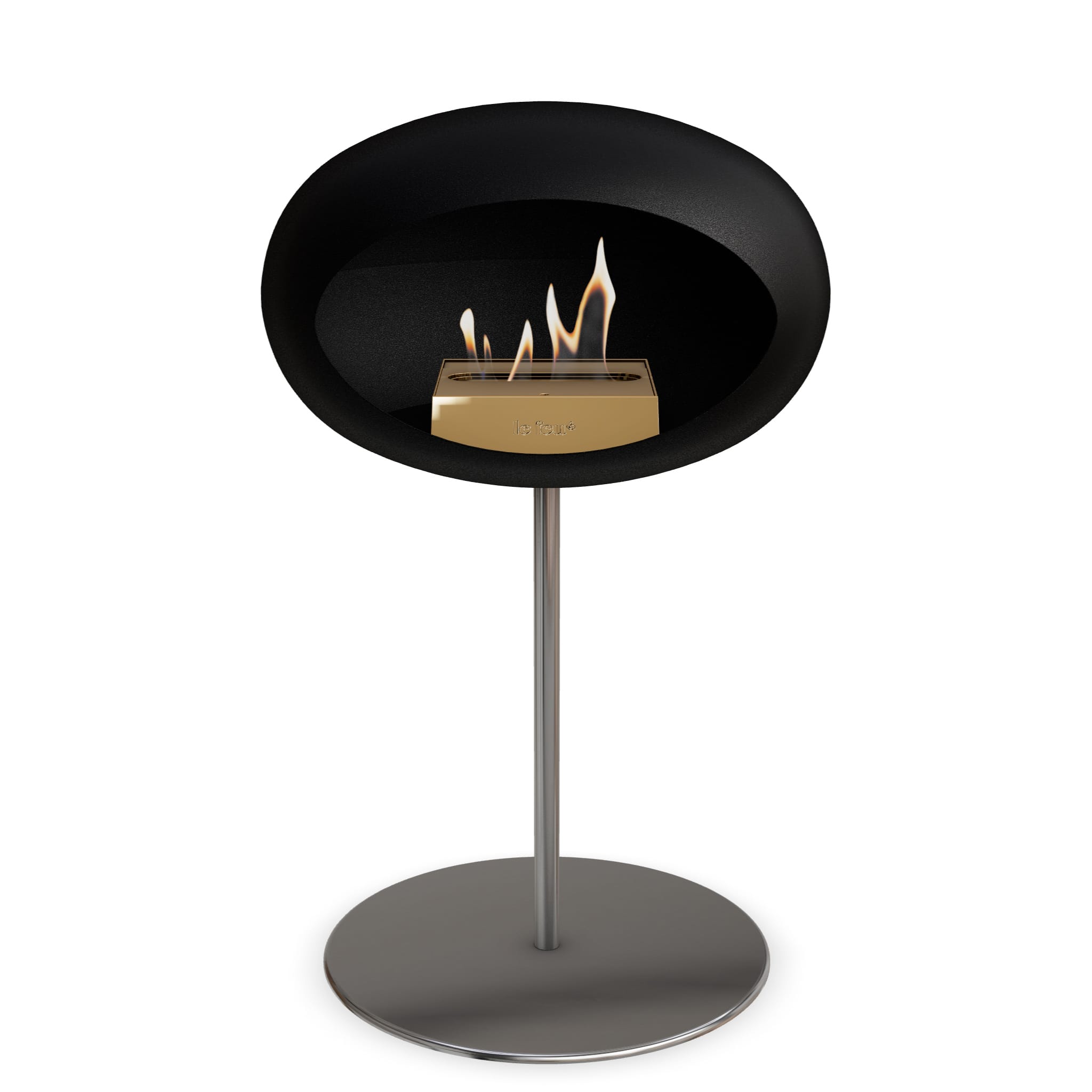 Le Feu Steel Low Dome - Black