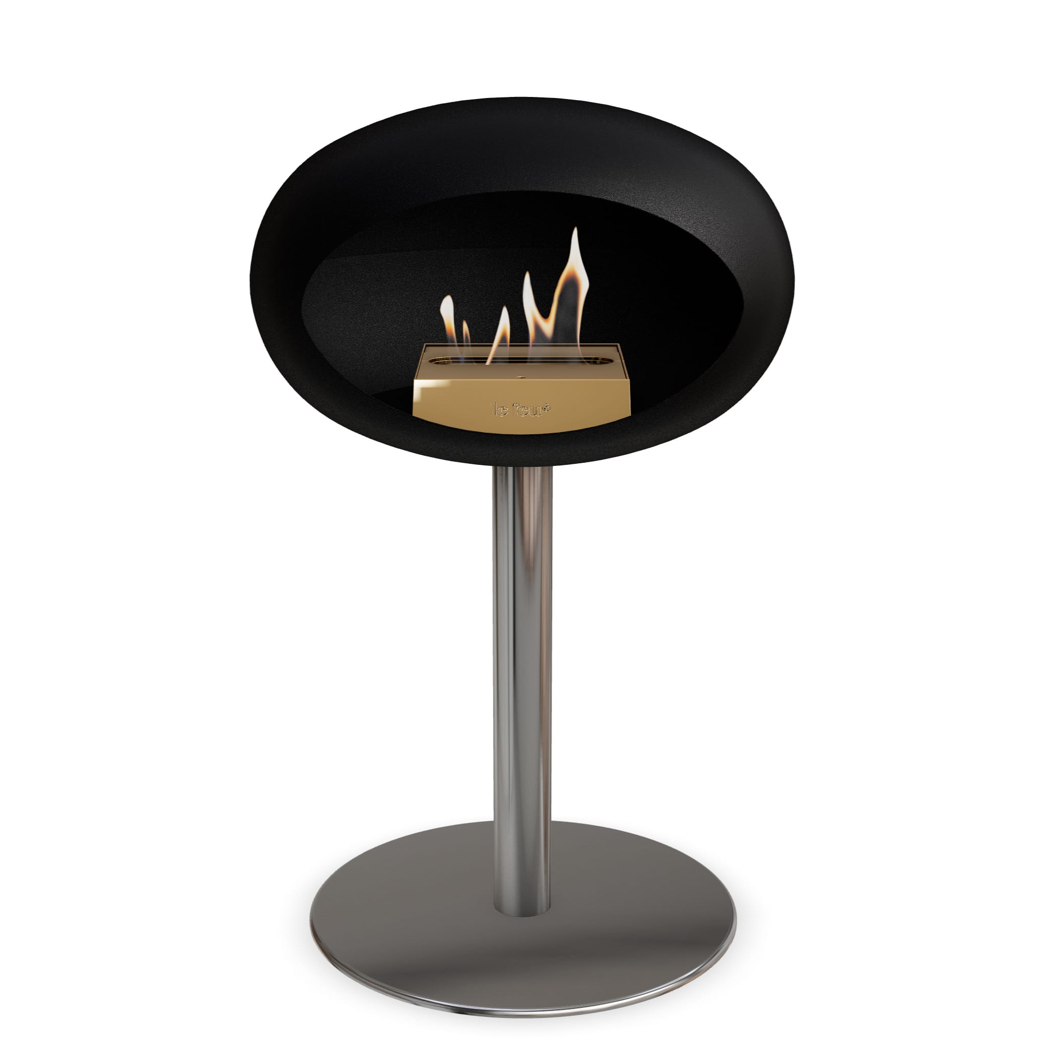 Le Feu Steel Low Dome - Black
