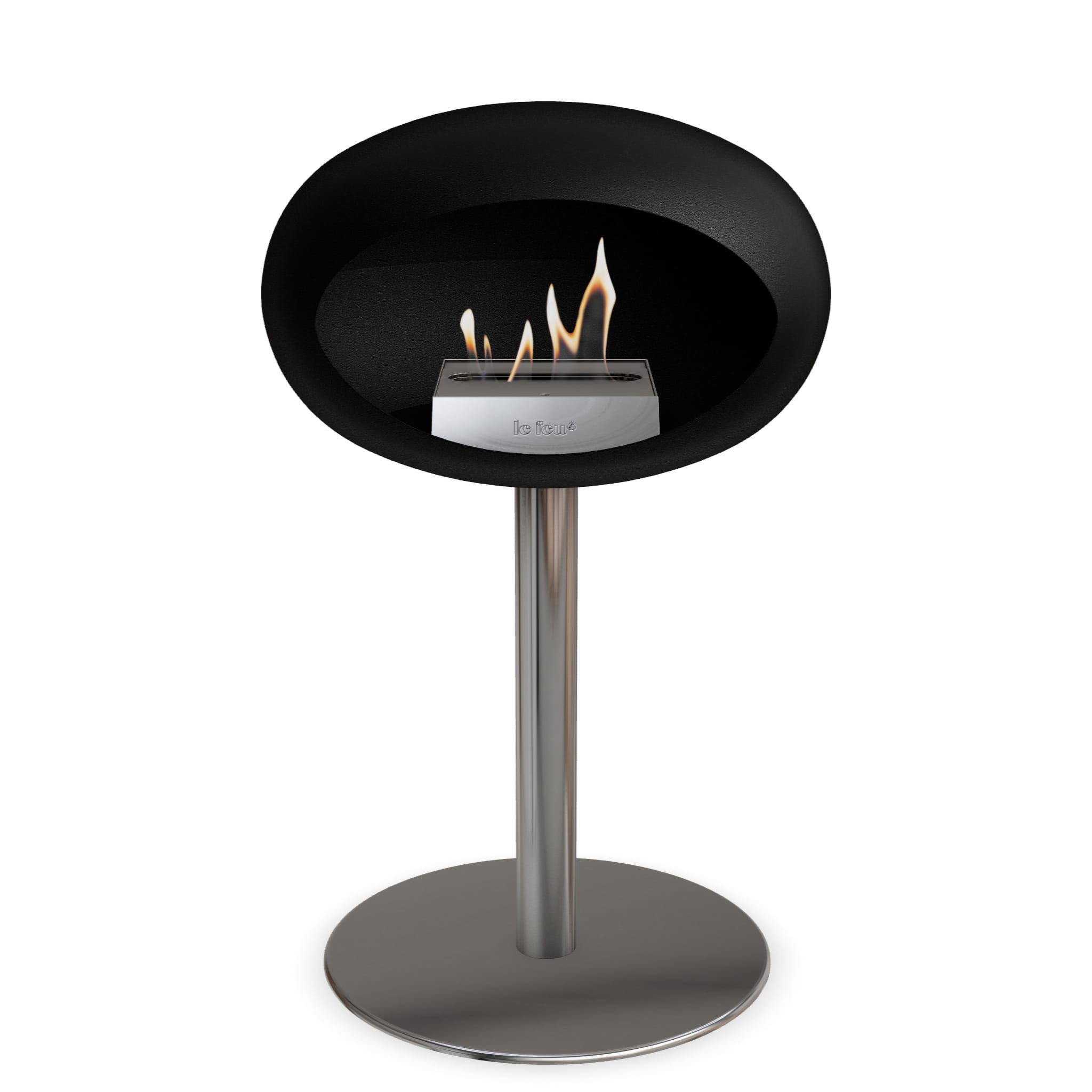 Le Feu Steel Low Dome - Black