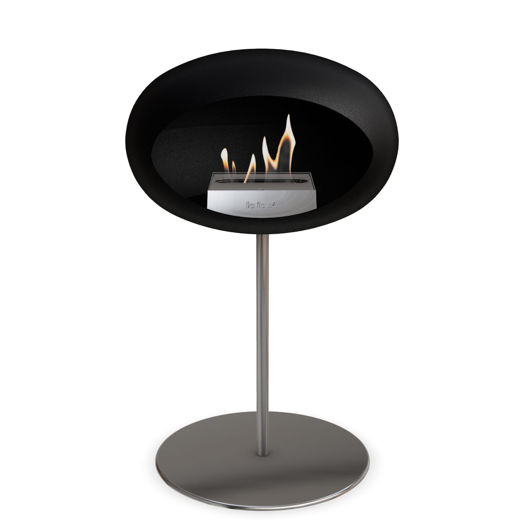 Le Feu Steel Low Dome - Black