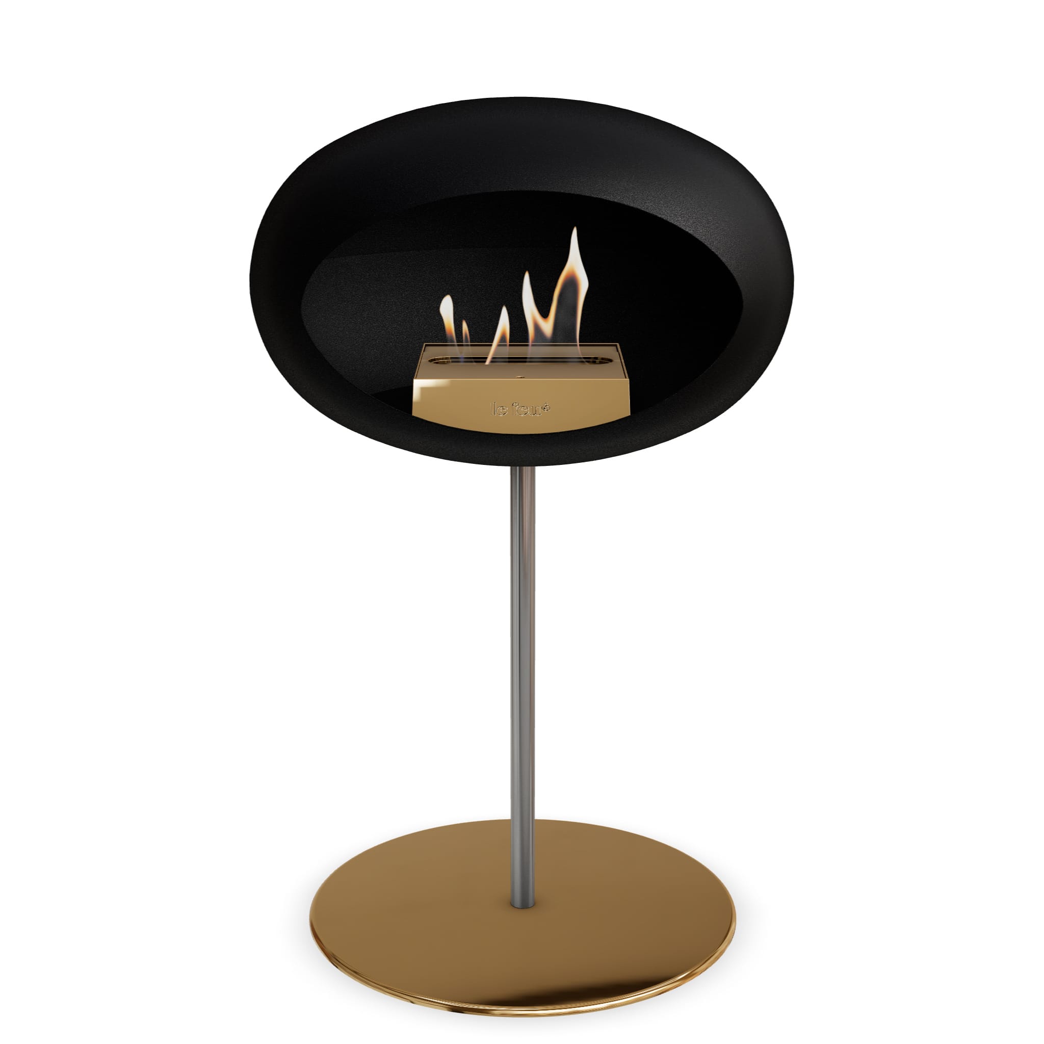 Le Feu Steel Low Dome - Black