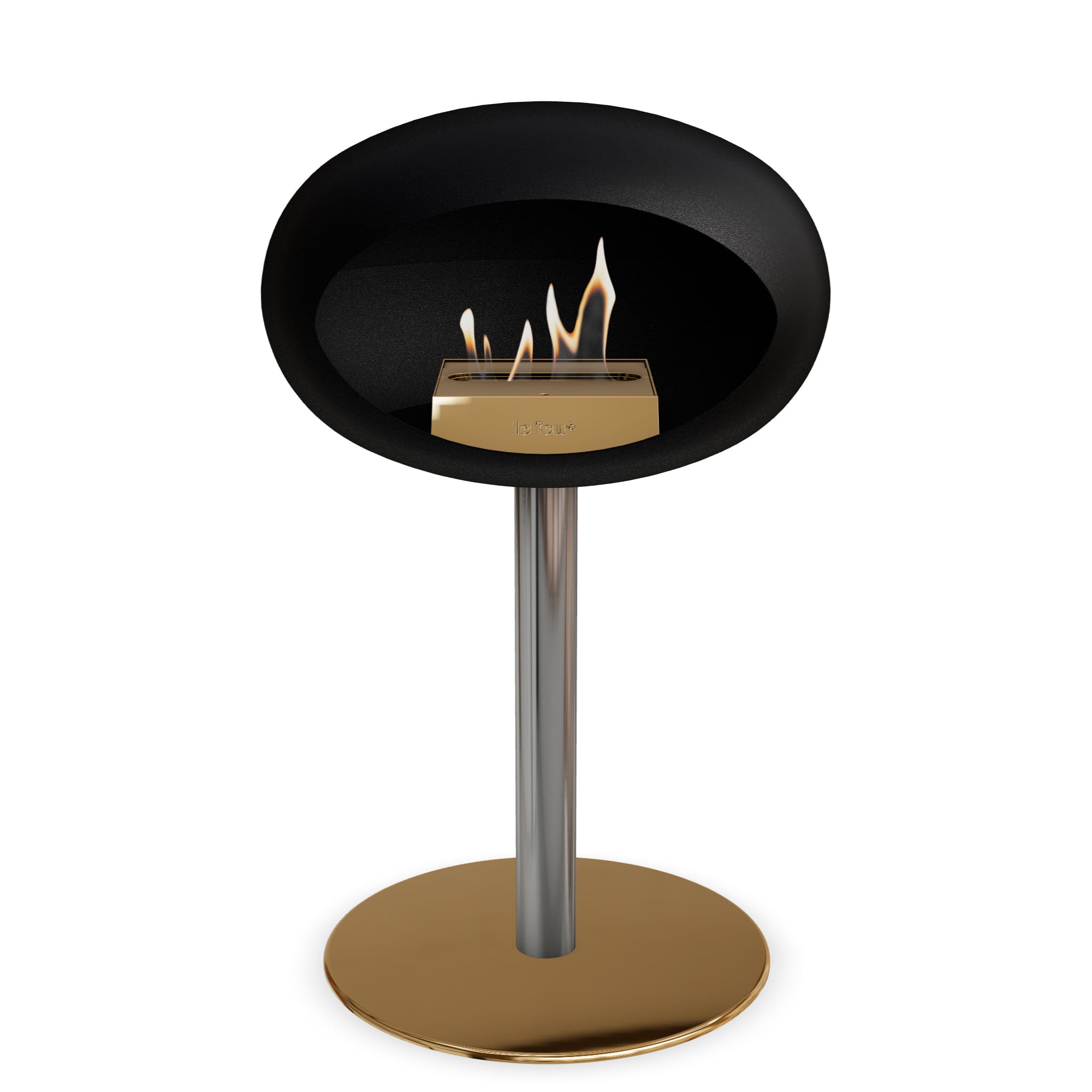 Le Feu Steel Low Dome - Black