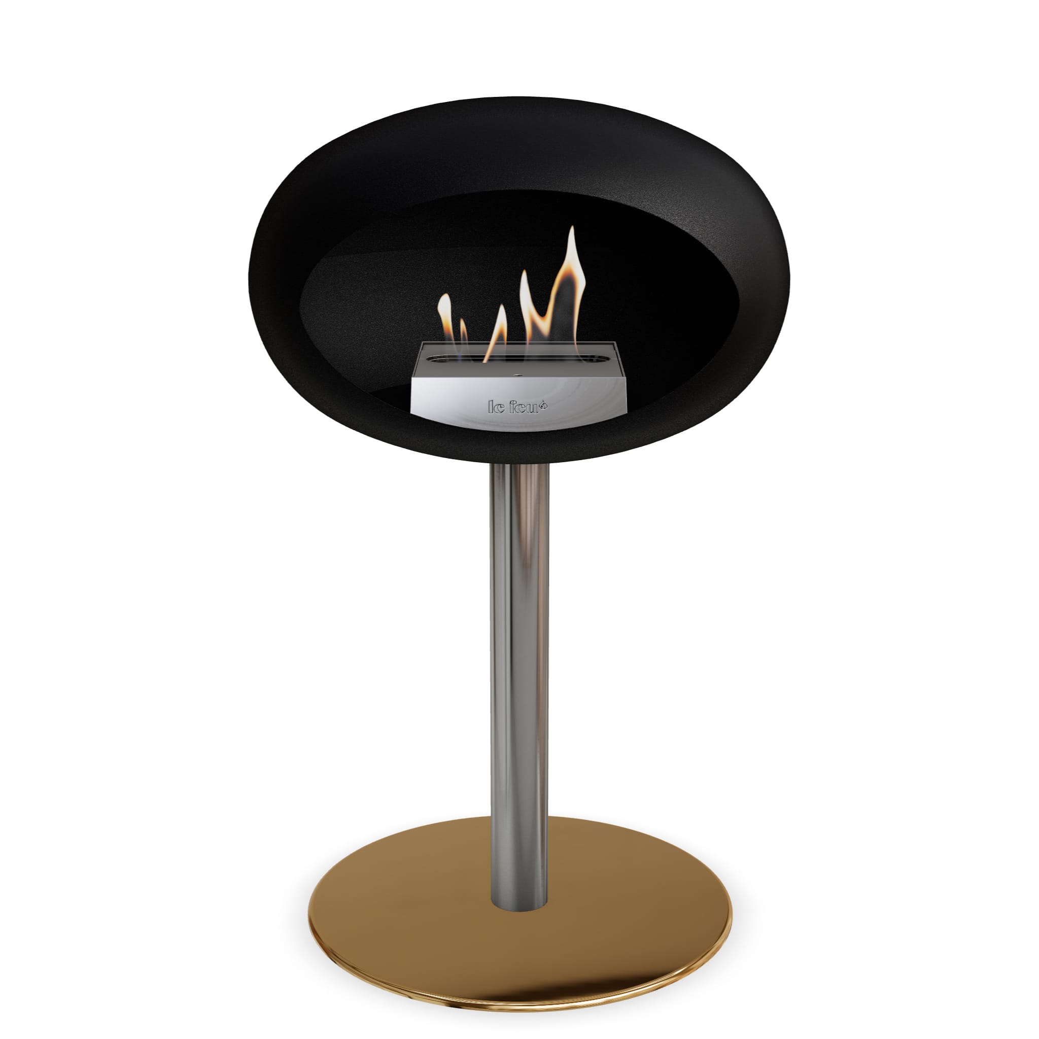 Le Feu Steel Low Dome - Black
