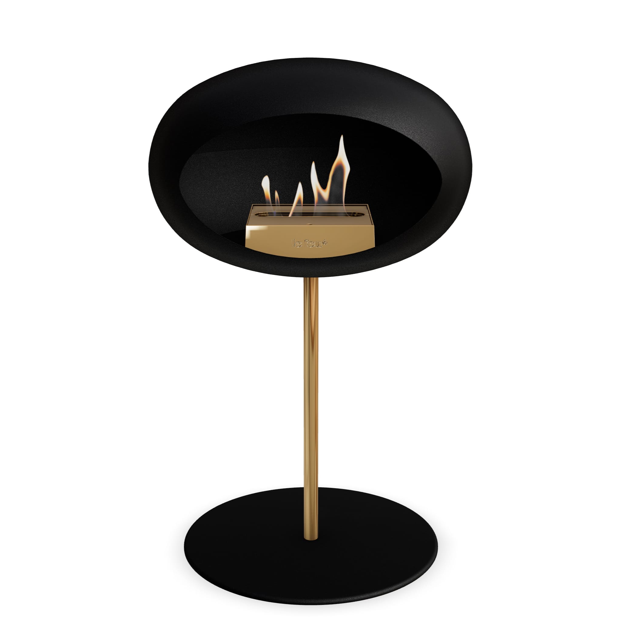 Le Feu Steel Low Dome - Black