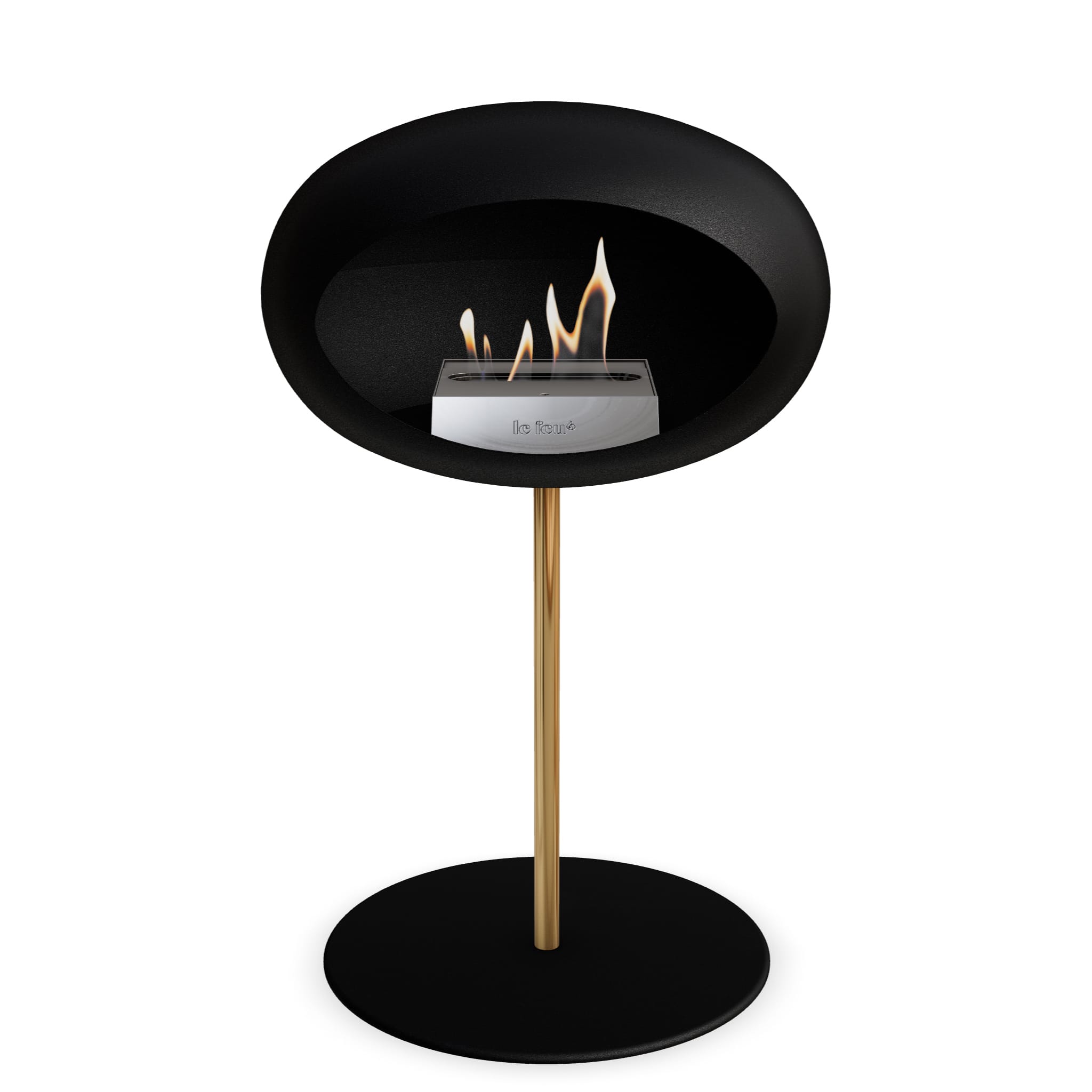 Le Feu Steel Low Dome - Black