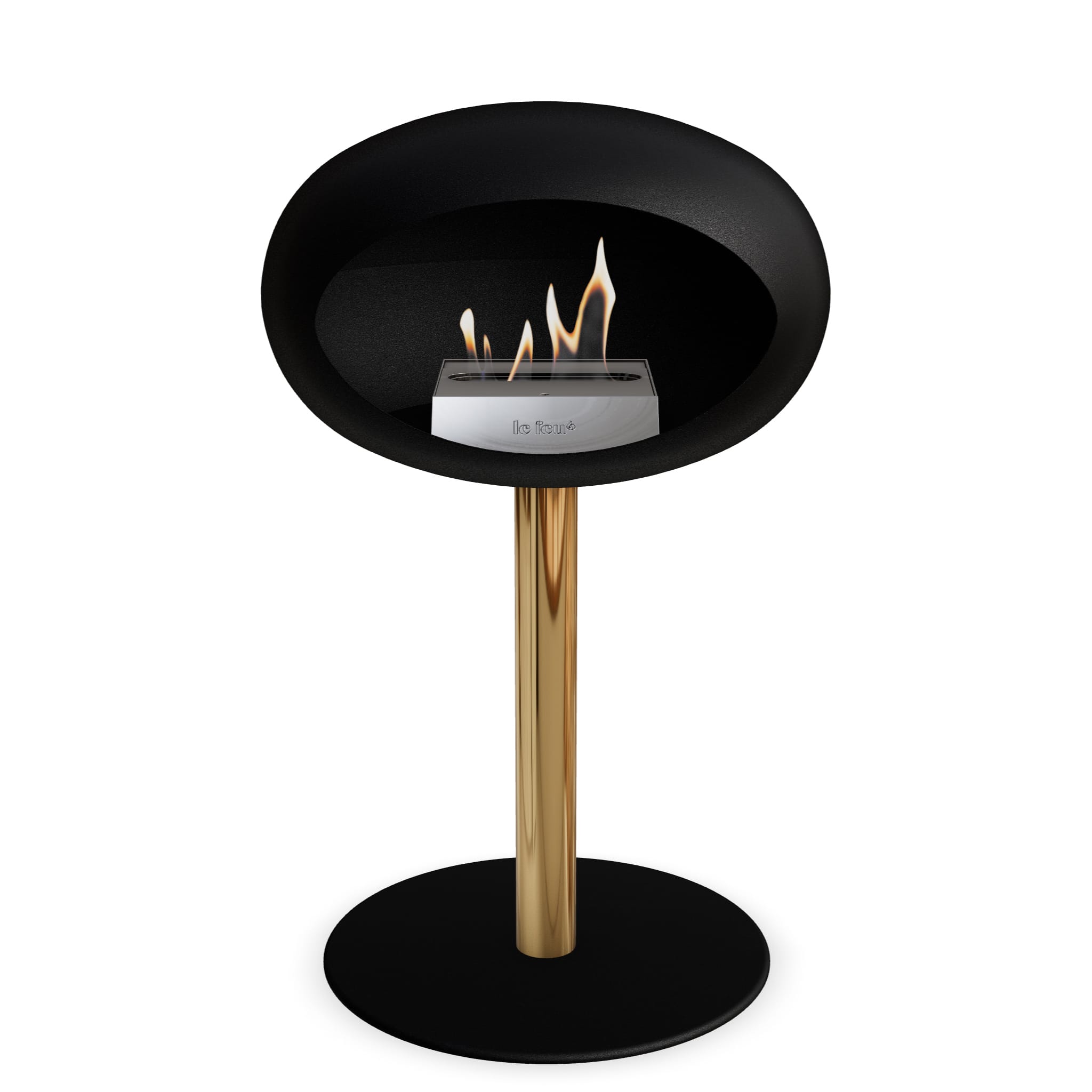 Le Feu Steel Low Dome - Black