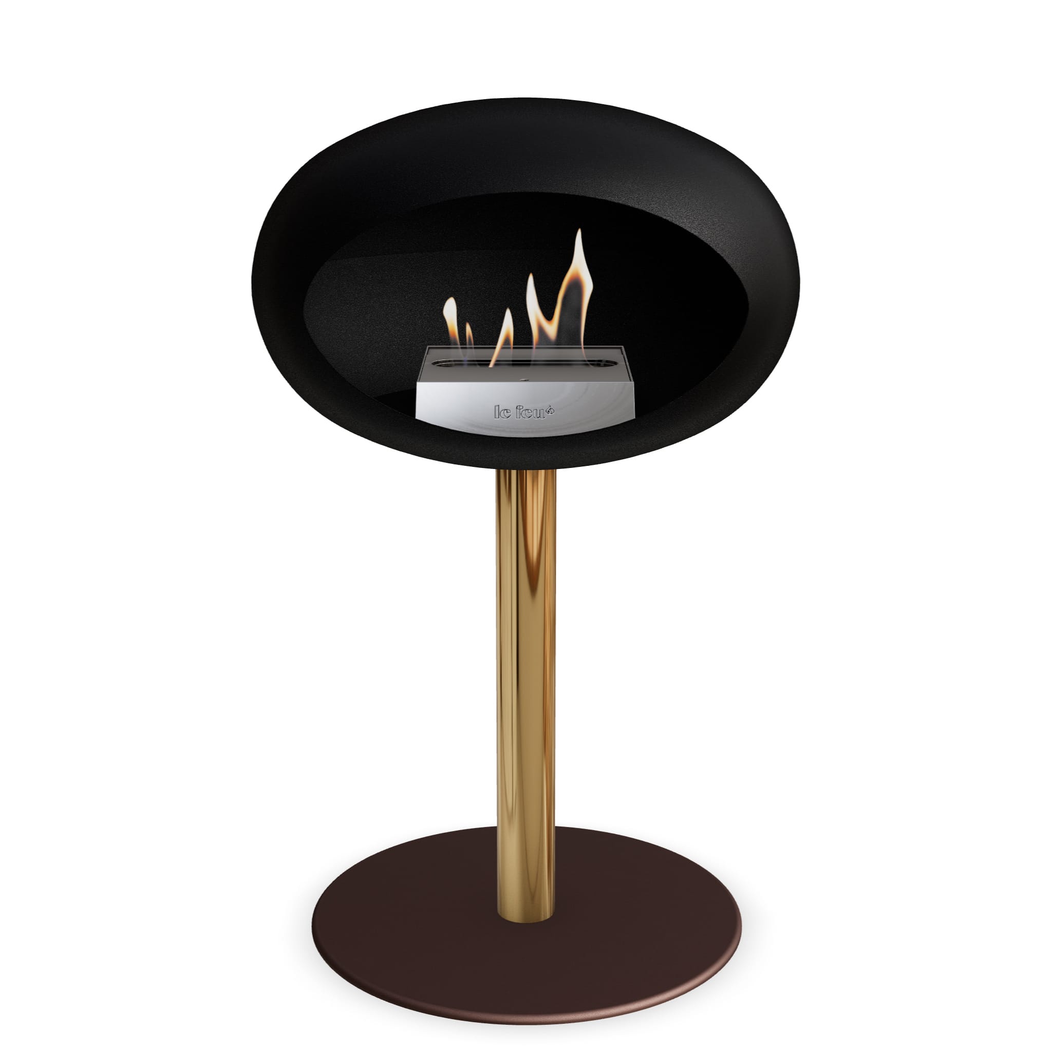 Le Feu Steel Low Dome - Black