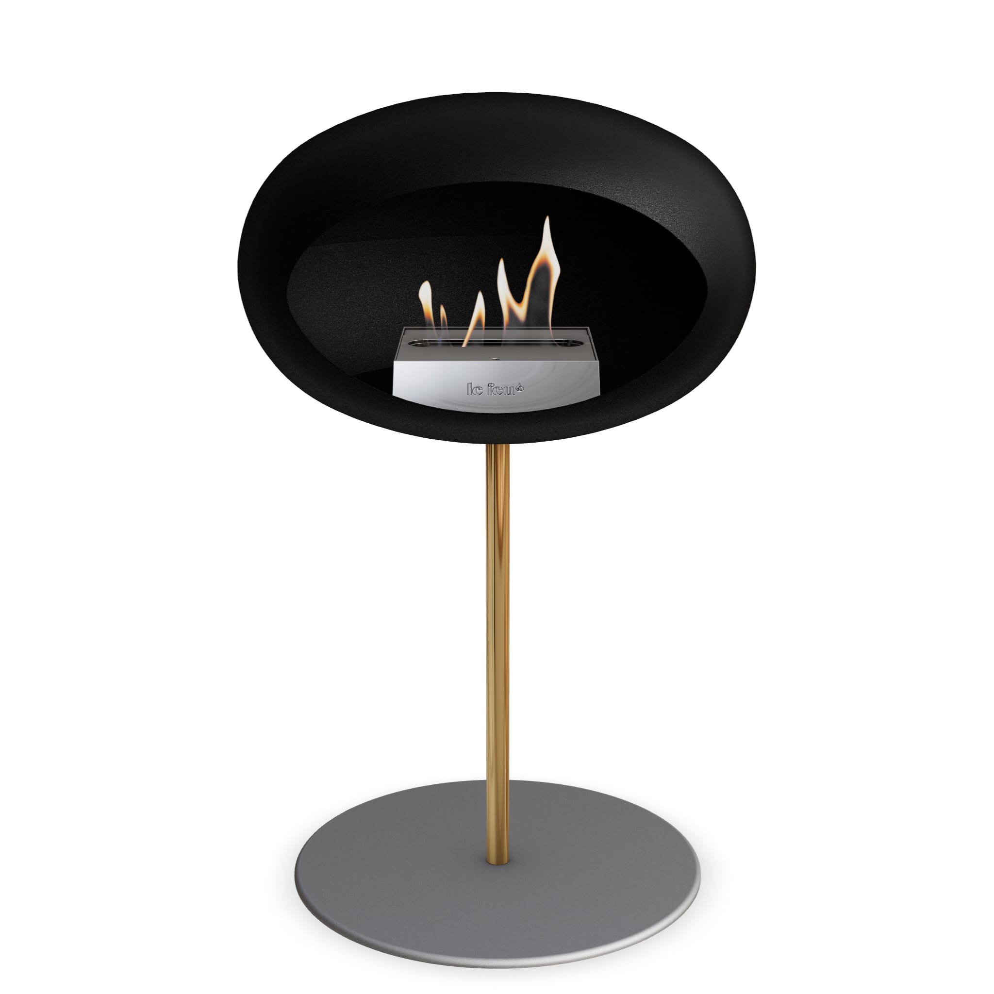 Le Feu Steel Low Dome - Black