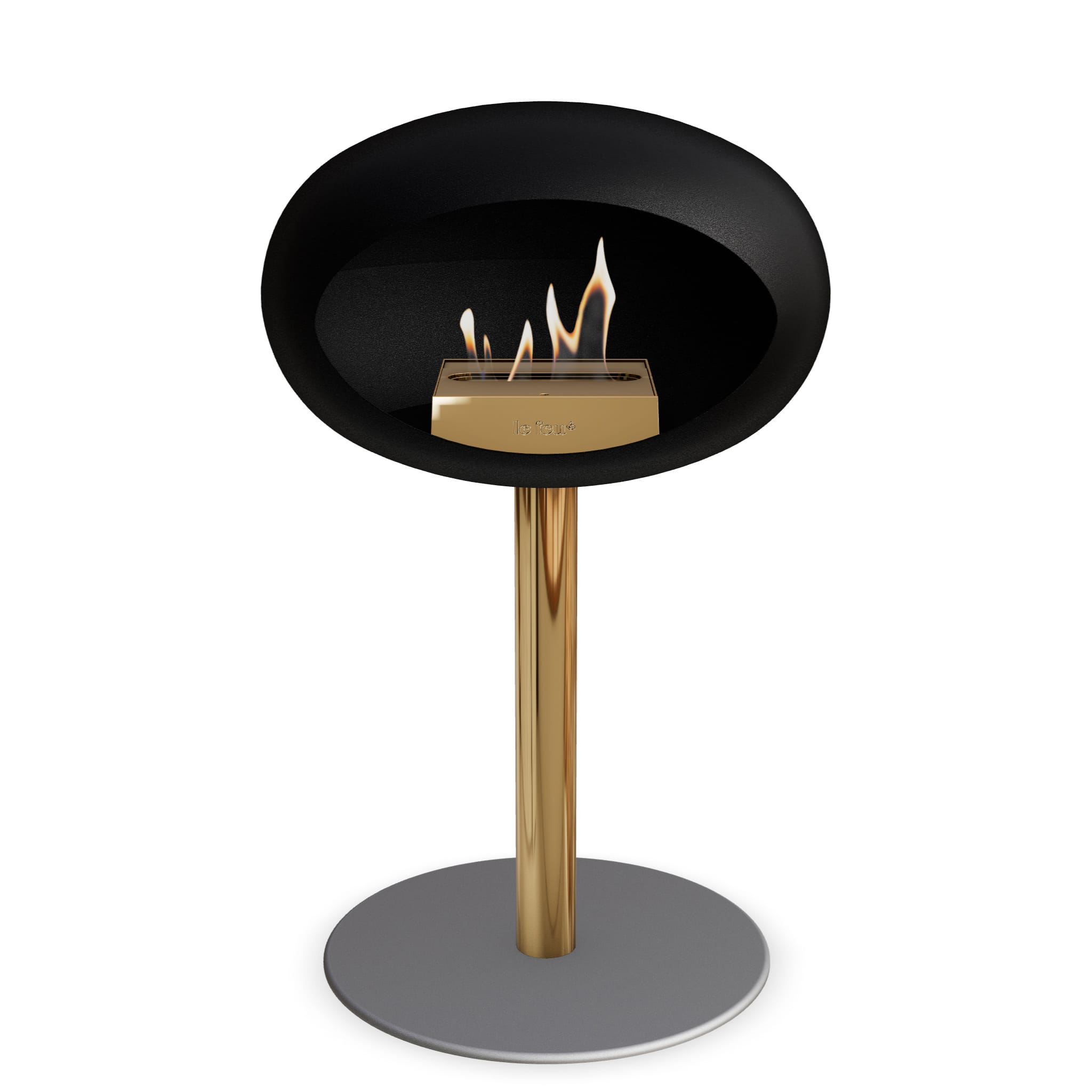 Le Feu Steel Low Dome - Black