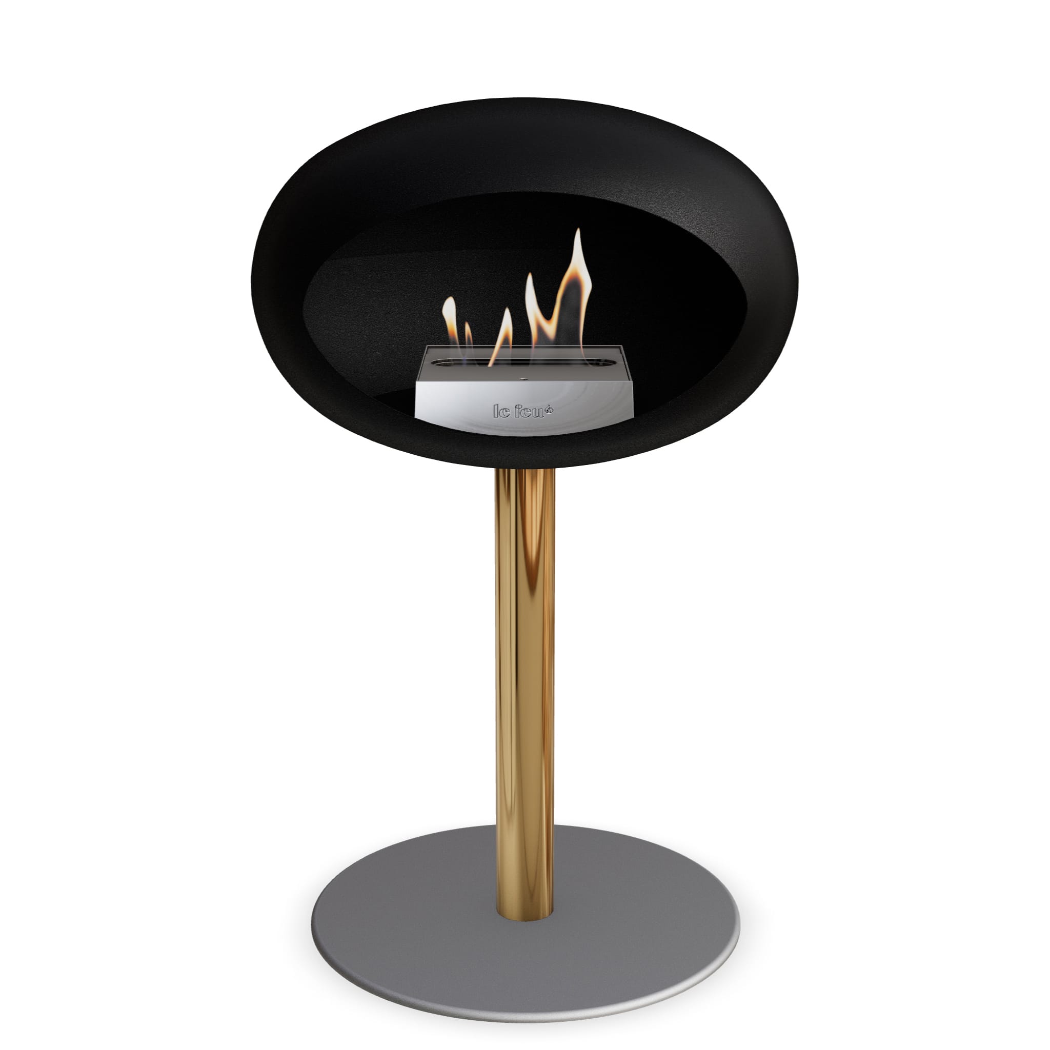Le Feu Steel Low Dome - Black