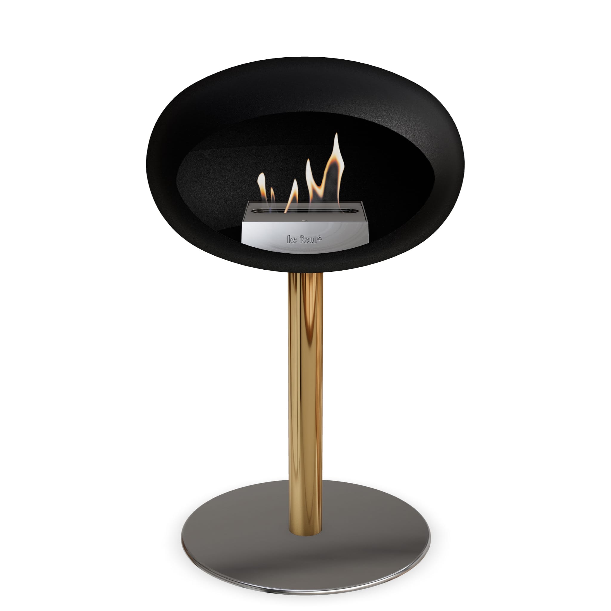 Le Feu Steel Low Dome - Black