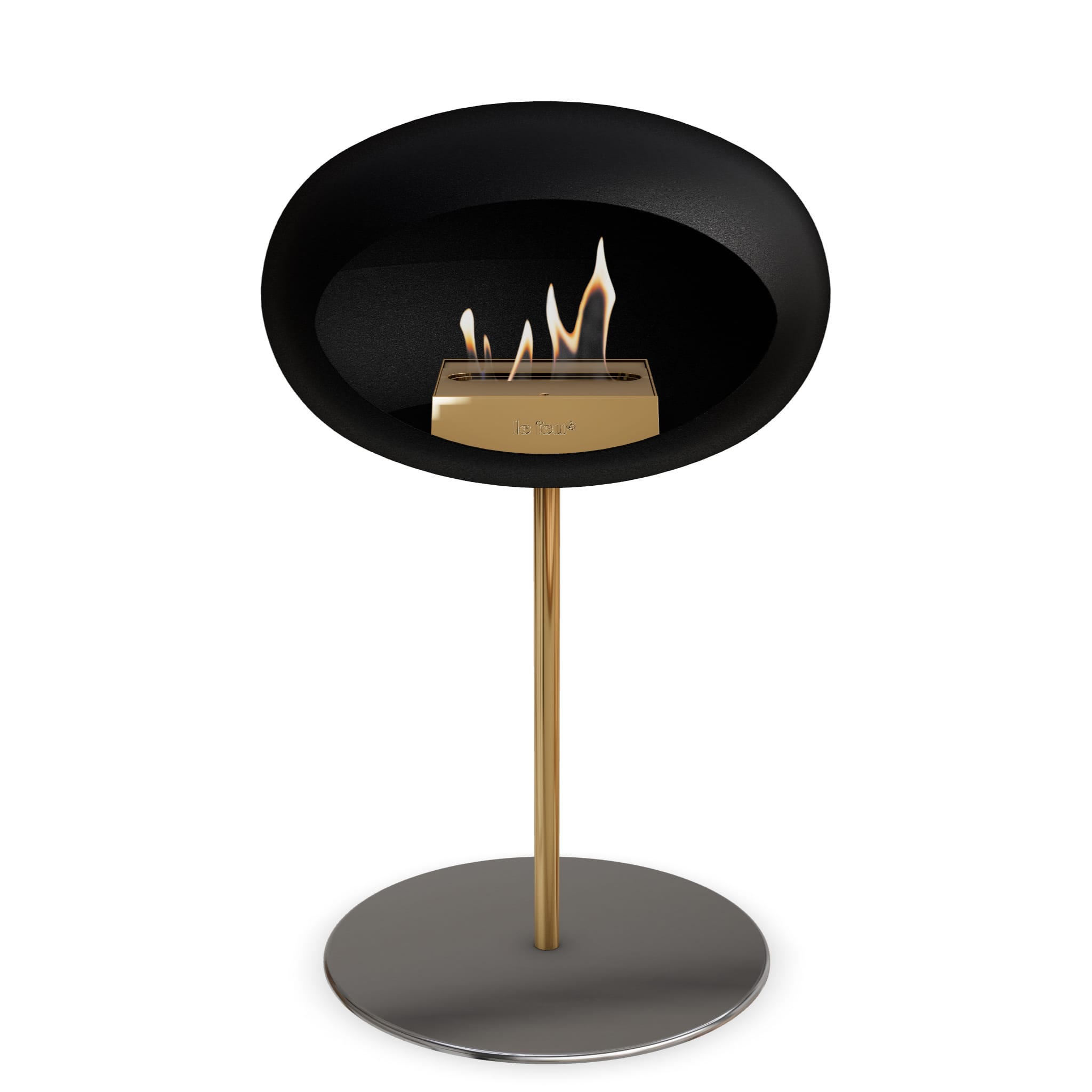 Le Feu Steel Low Dome - Black