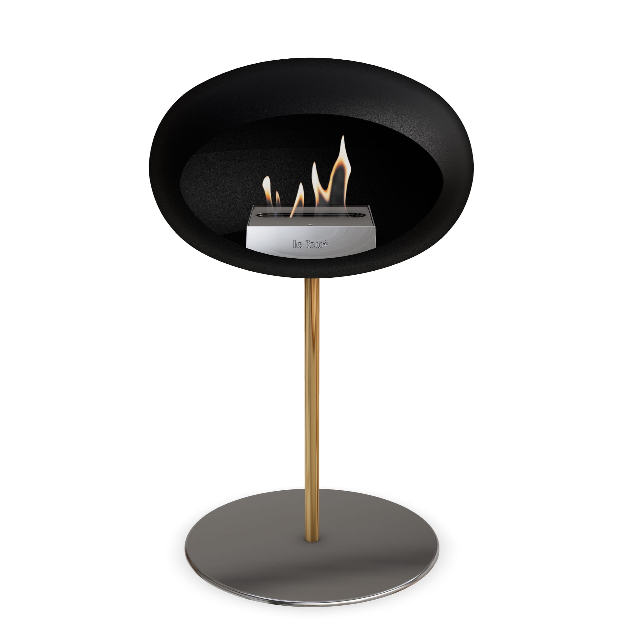 Le Feu Steel Low Dome - Black