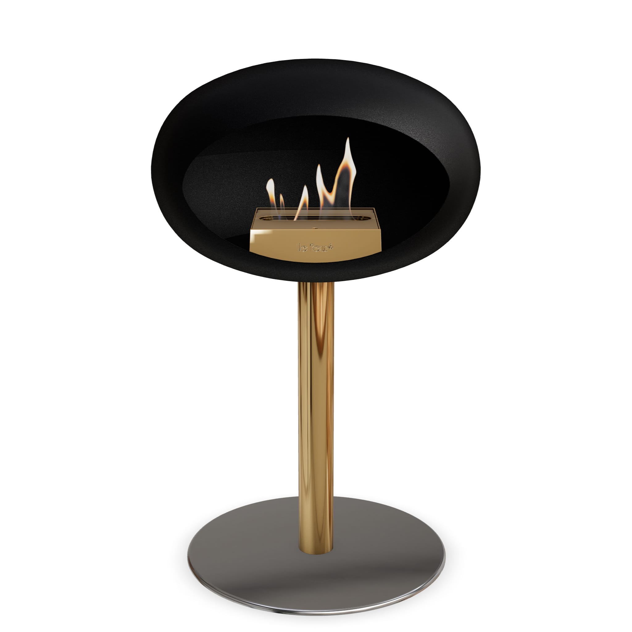 Le Feu Steel Low Dome - Black