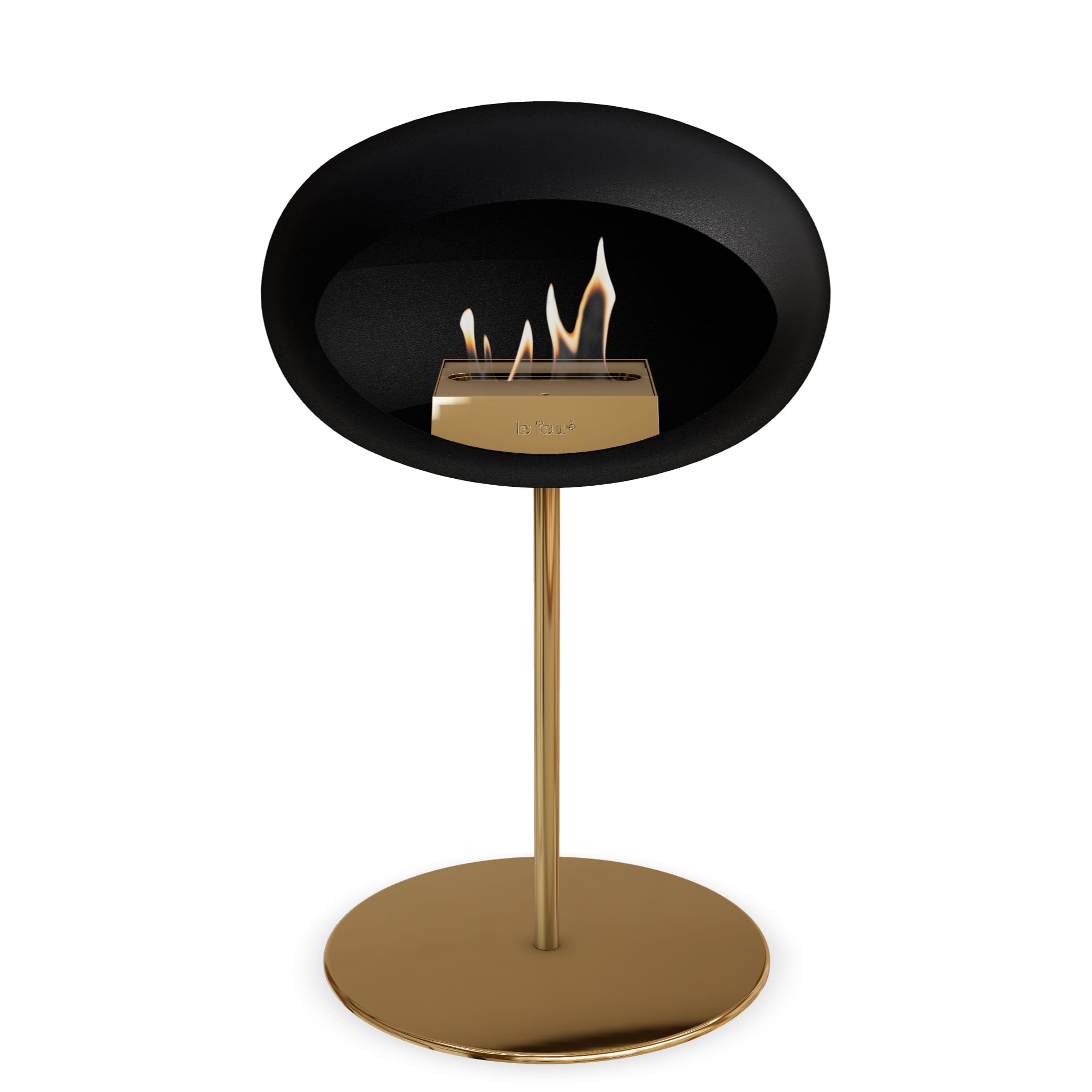 Le Feu Steel Low Dome - Black