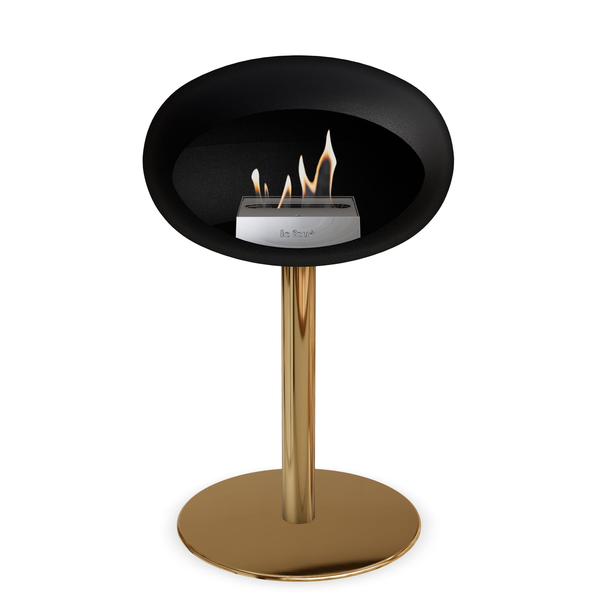 Le Feu Steel Low Dome - Black