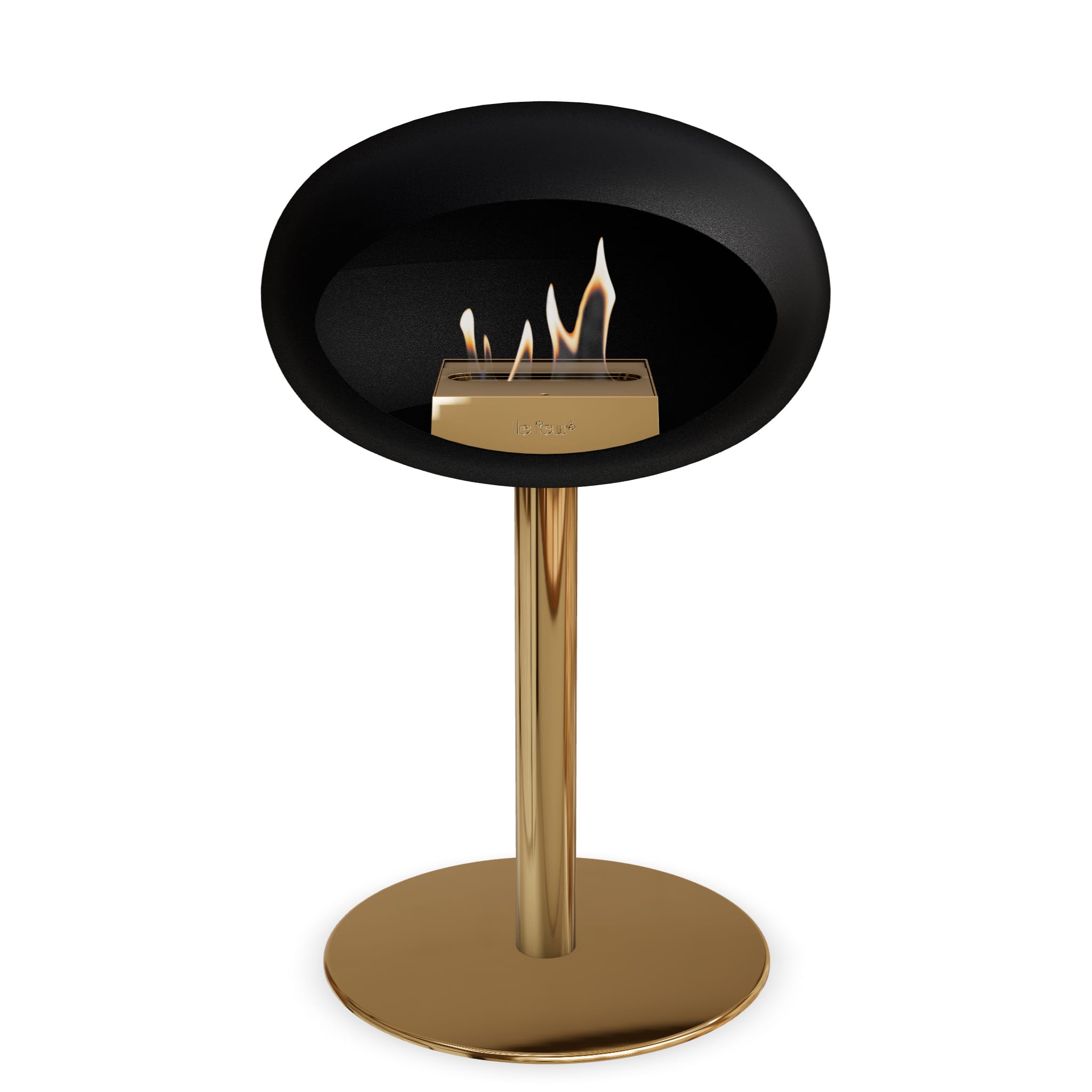 Le Feu Steel Low Dome - Black