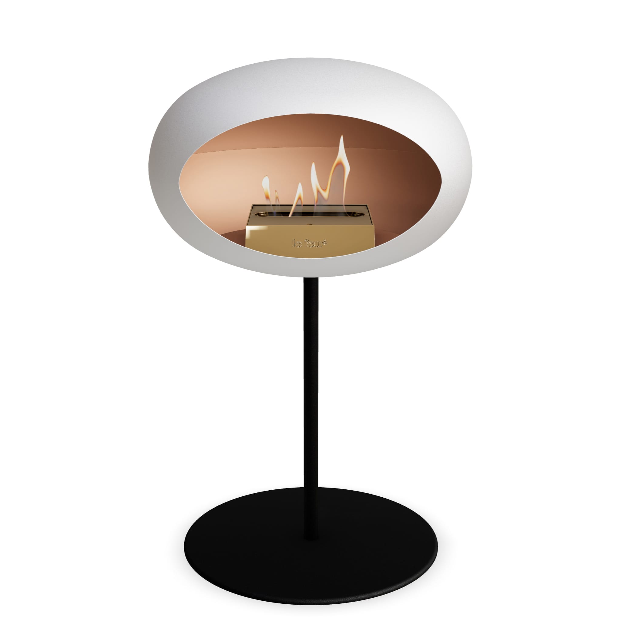 Le Feu Steel Low Dome - White