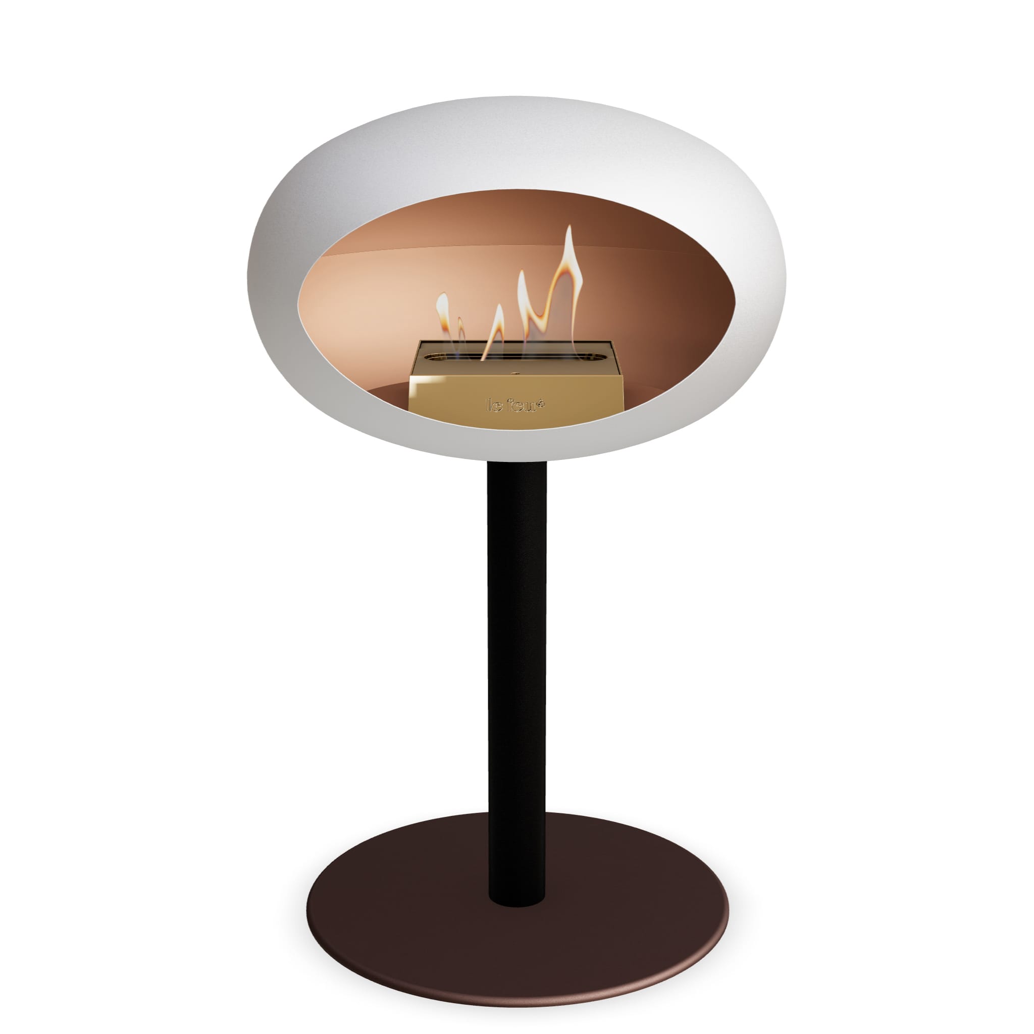 Le Feu Steel Low Dome - White